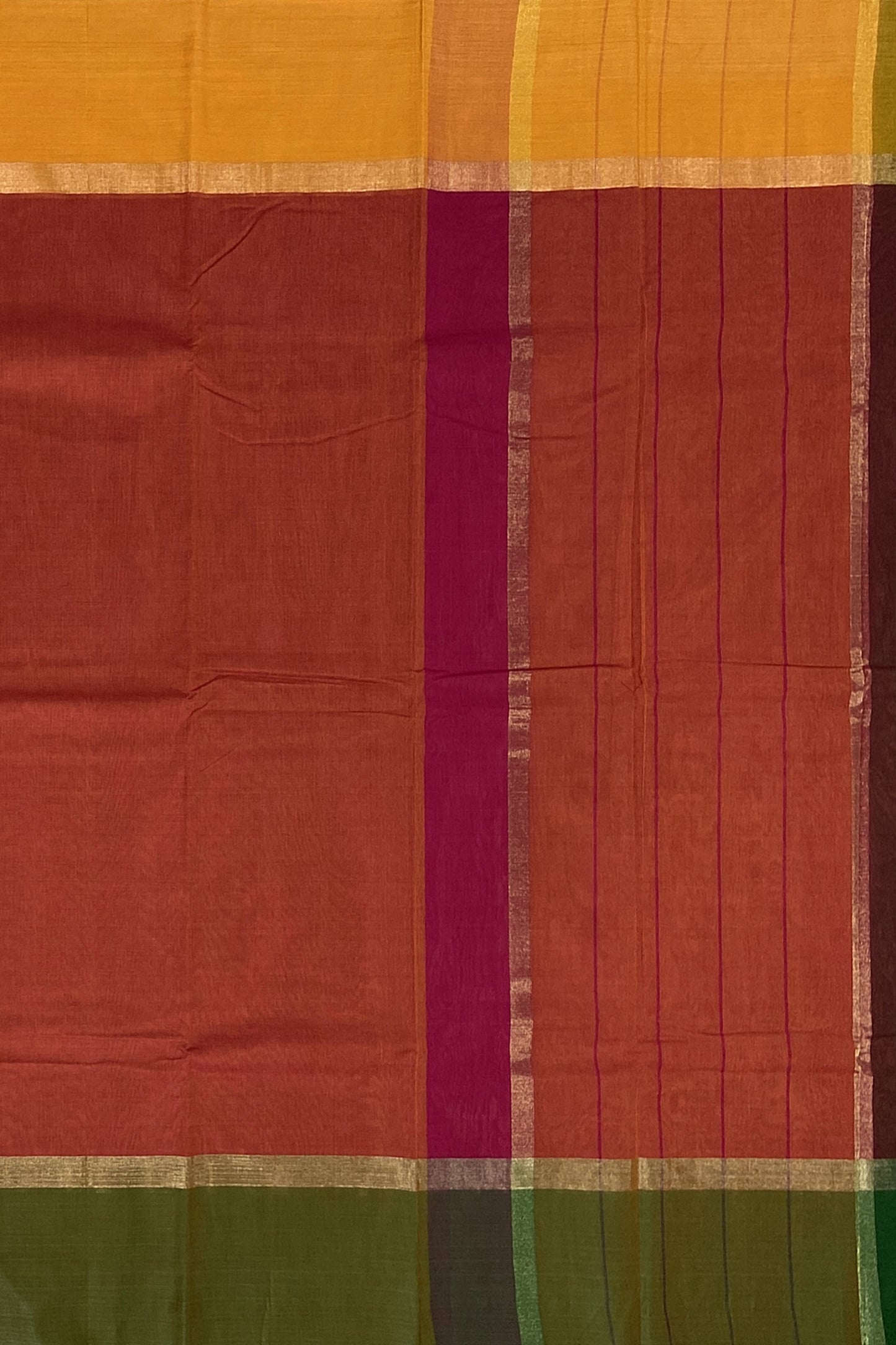 SENSAN Women’s Handloom Kanchi Cotton Saree with Blouse Piece [SKU:430]