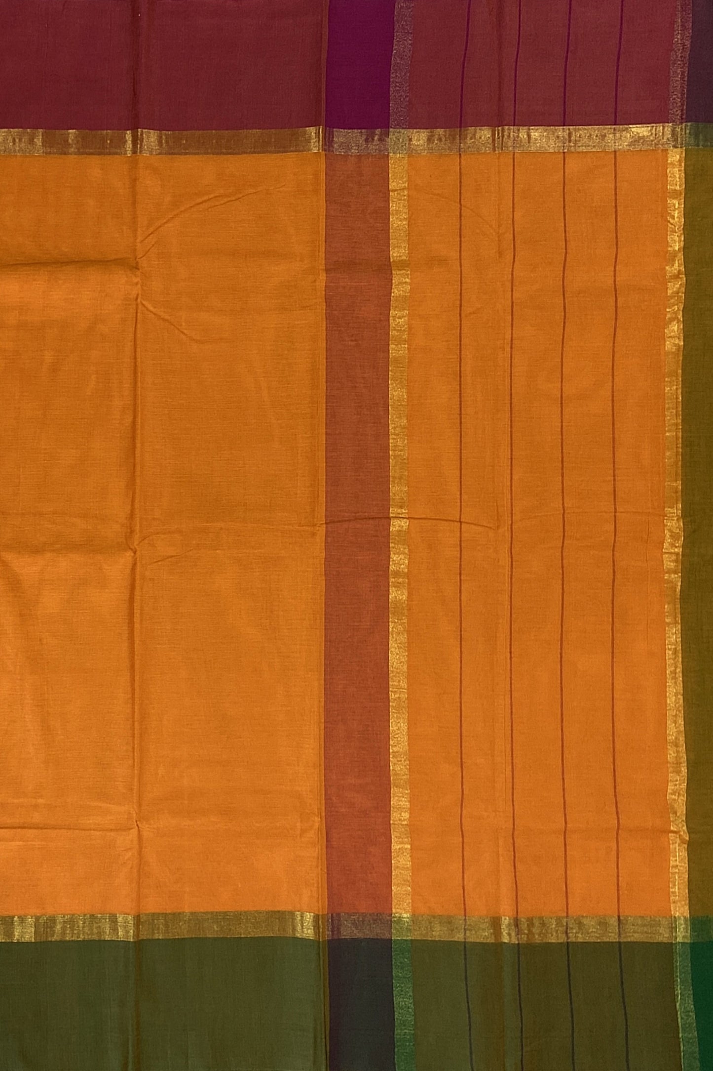 SENSAN Women’s Handloom Kanchi Cotton Saree with Blouse Piece [SKU:430]