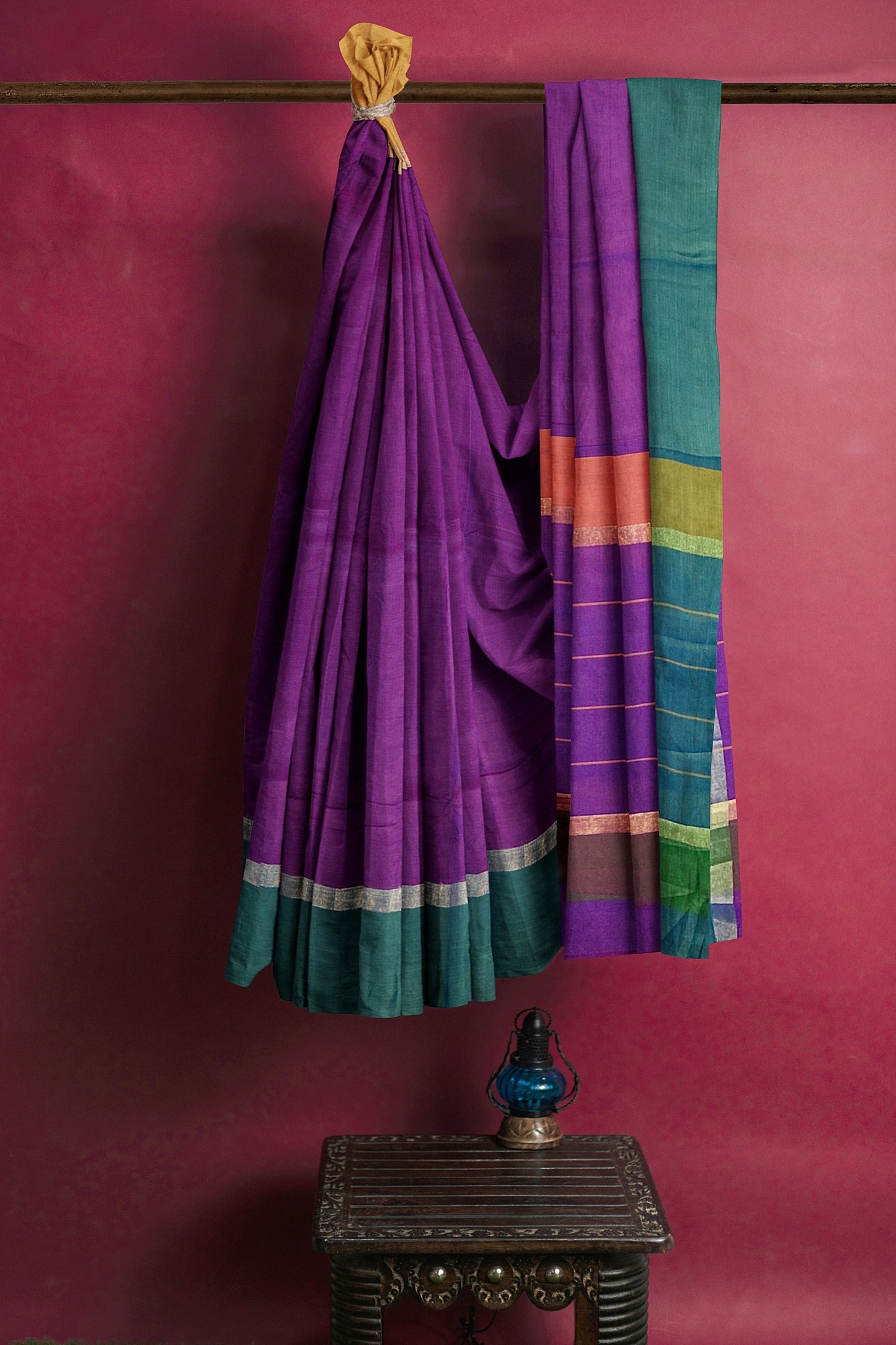 SENSAN Women’s Handloom Kanchi Cotton Saree with Blouse Piece [SKU:430]