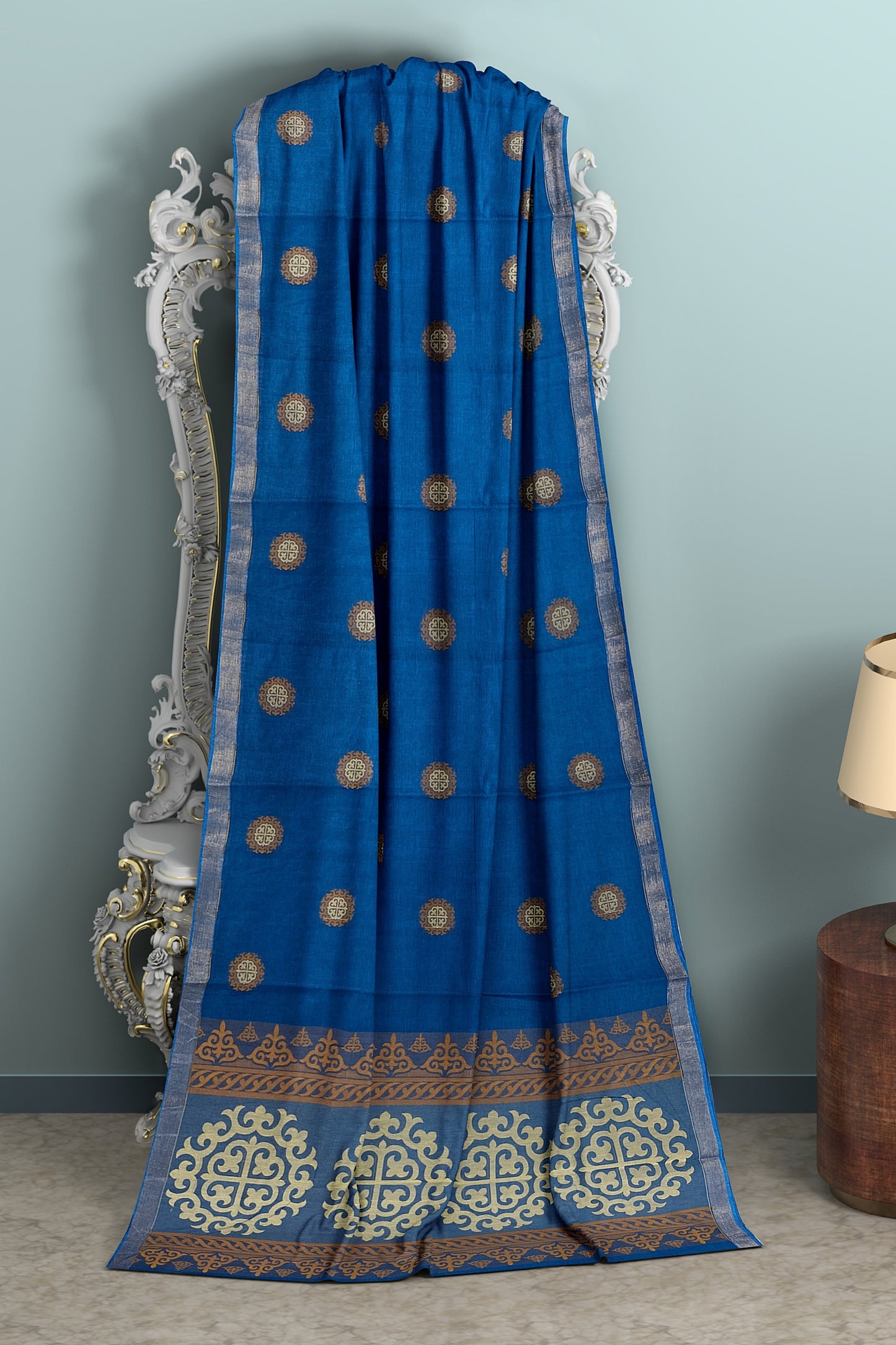 SENSAN Women’s Fancy Coimbatore Cotton Saree with Blouse Piece [SKU:5001]