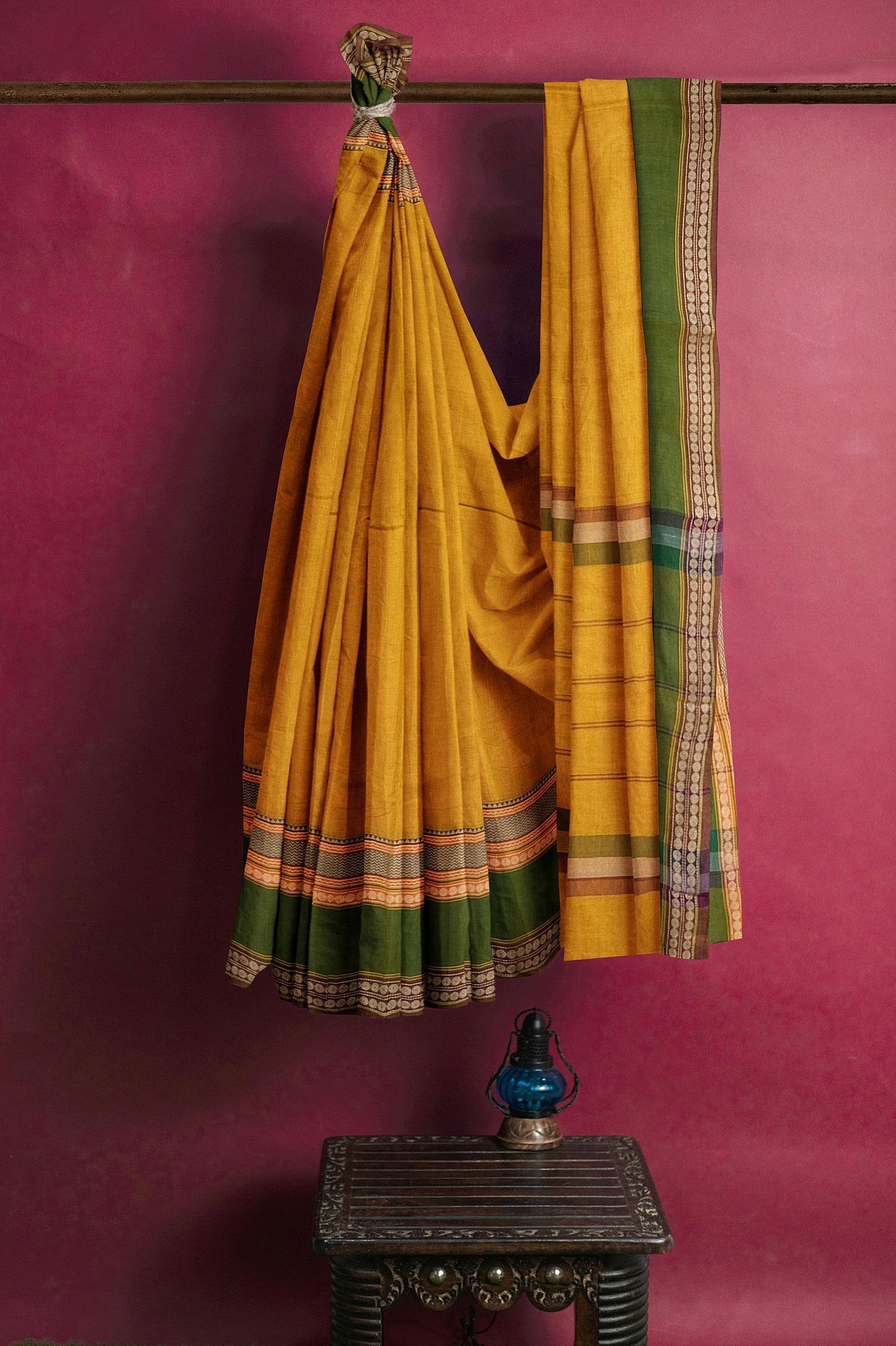 SENSAN Women’s Kanchi Cotton Saree with Blouse Piece [SKU:667]