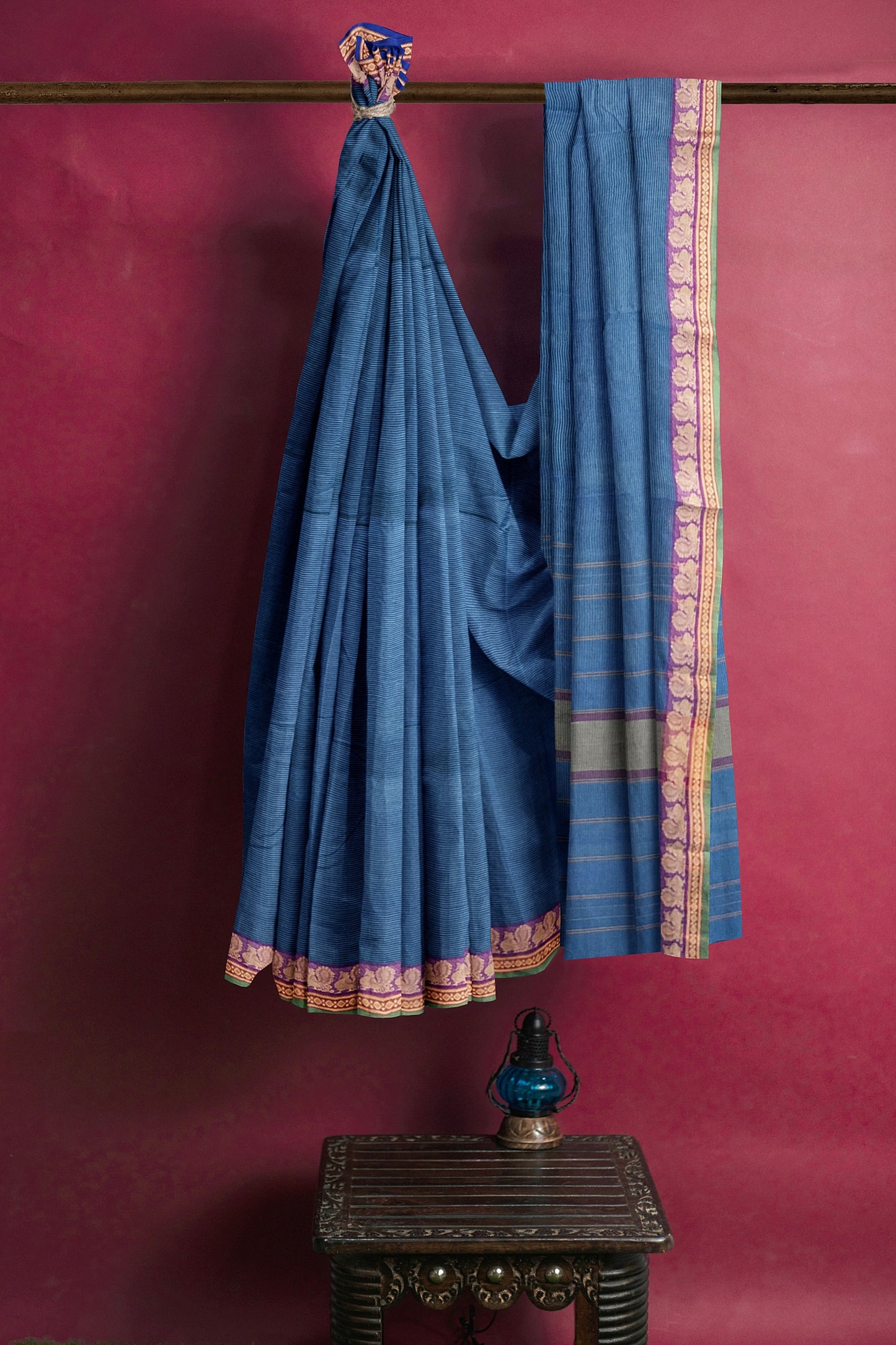 SENSAN Women’s  Kanchi Cotton Saree with Blouse Piece [SKU:739.3]