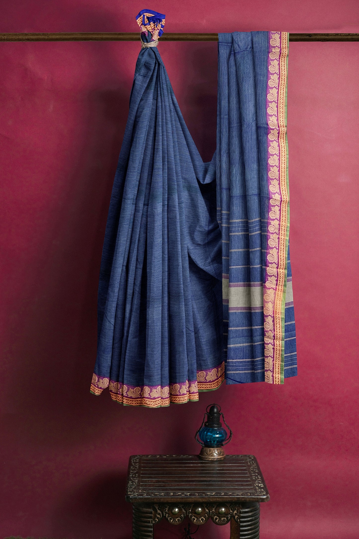SENSAN Women’s  Kanchi Cotton Saree with Blouse Piece [SKU:739.3]