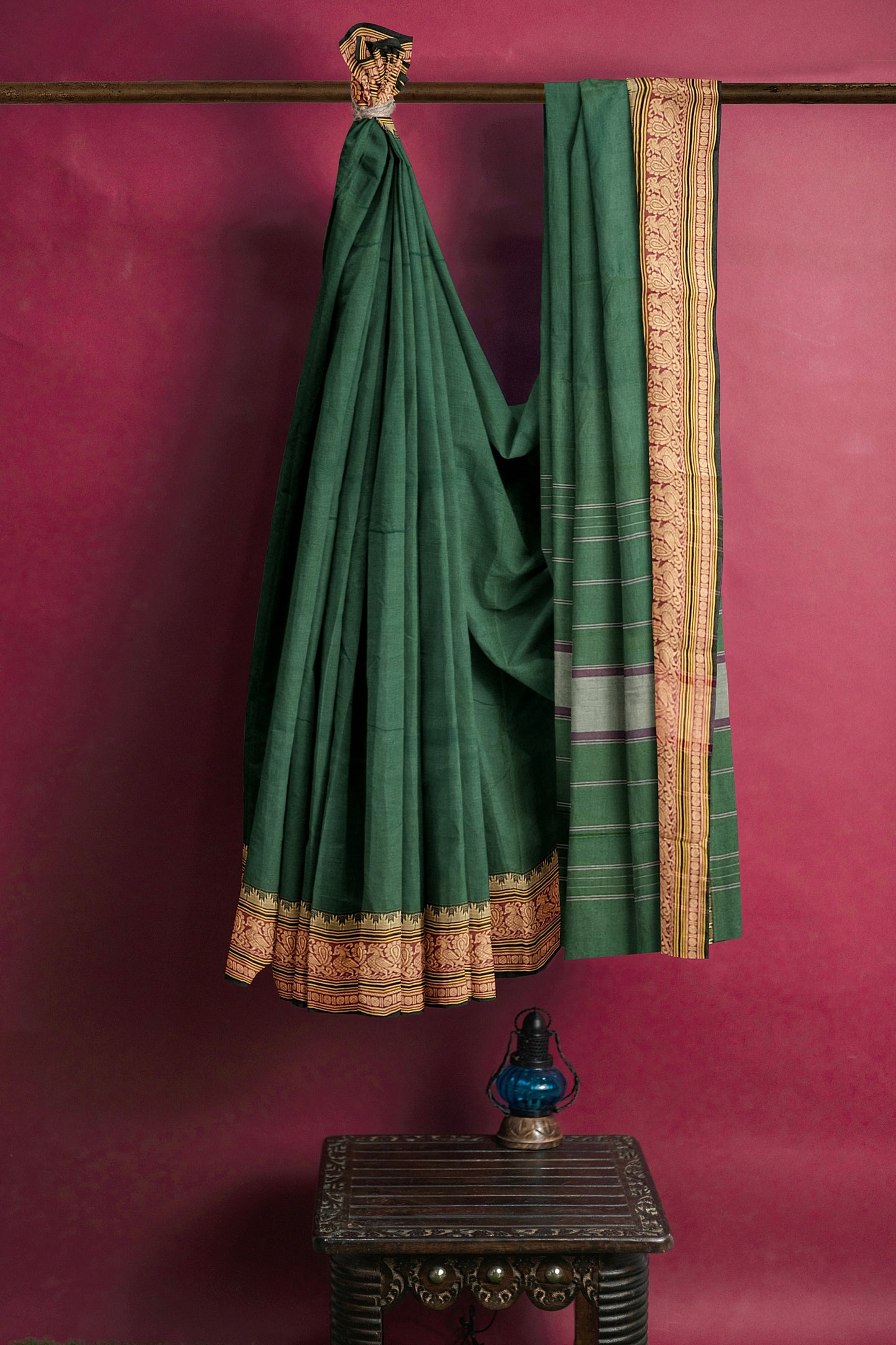 SENSAN Women’s  Kanchi Cotton Saree with Blouse Piece [SKU:779]
