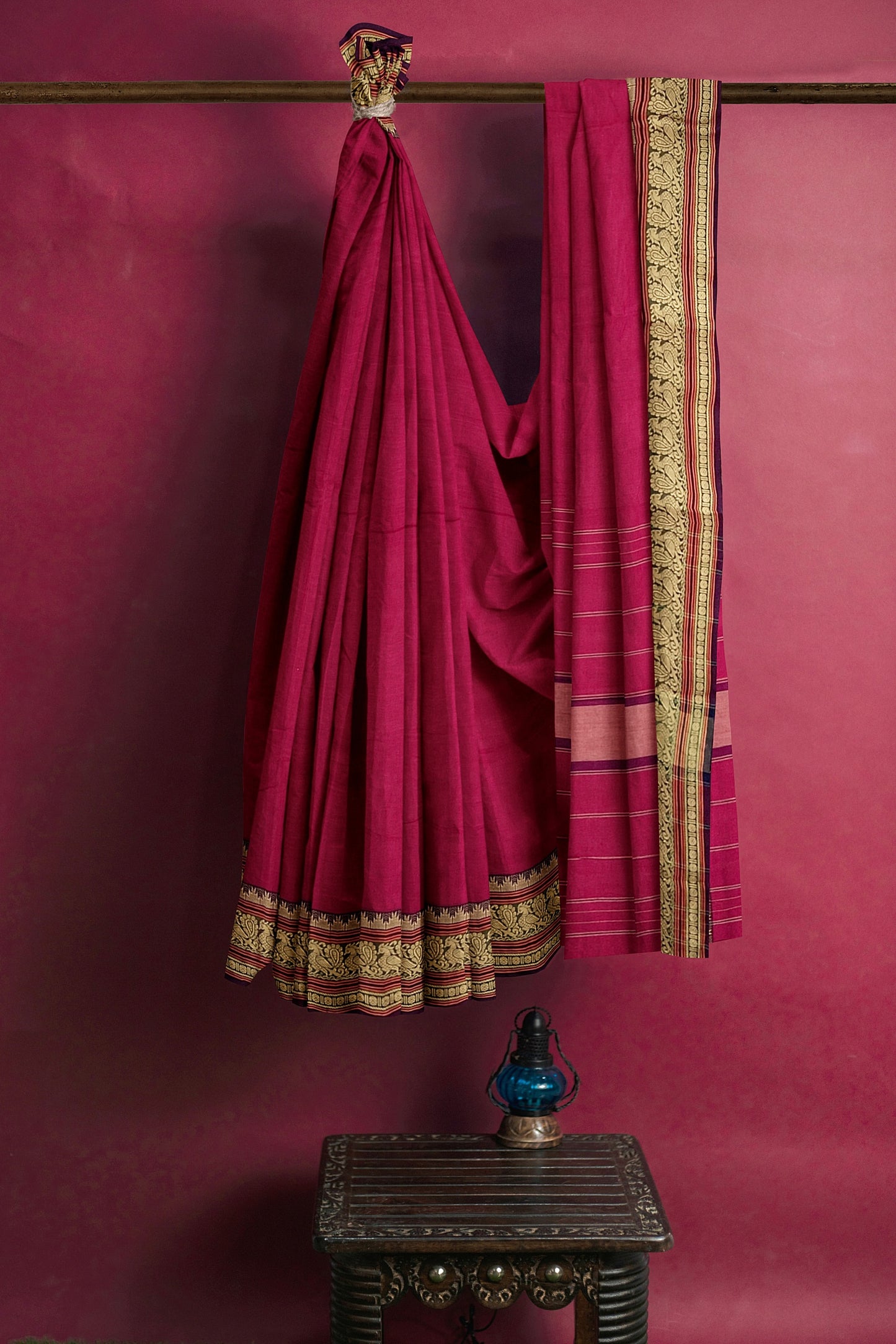 SENSAN Women’s  Kanchi Cotton Saree with Blouse Piece [SKU:779]