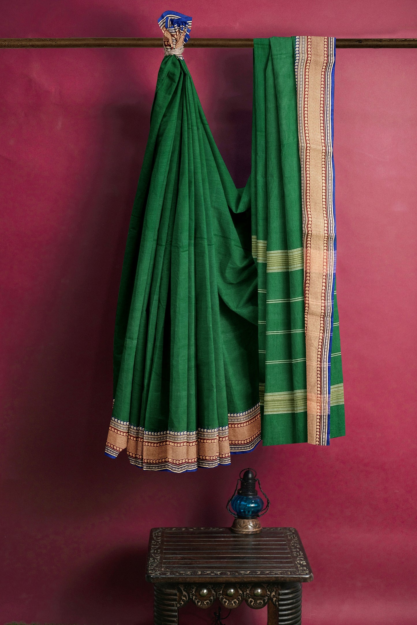 SENSAN Women’s  Kanchi Cotton Saree with Blouse Piece [SKU:780]