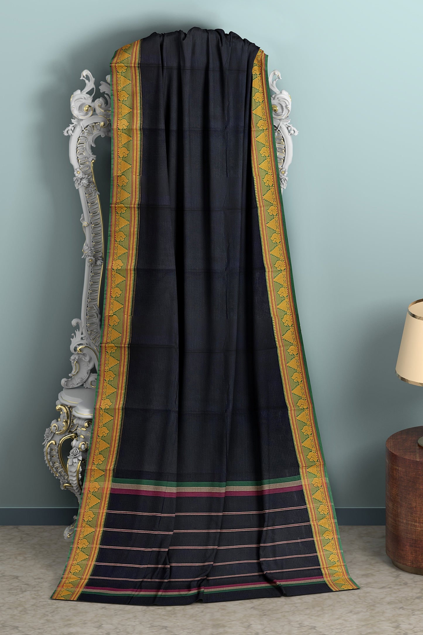 SENSAN Women’s  Kanchi Cotton Saree with Blouse Piece [SKU:784]