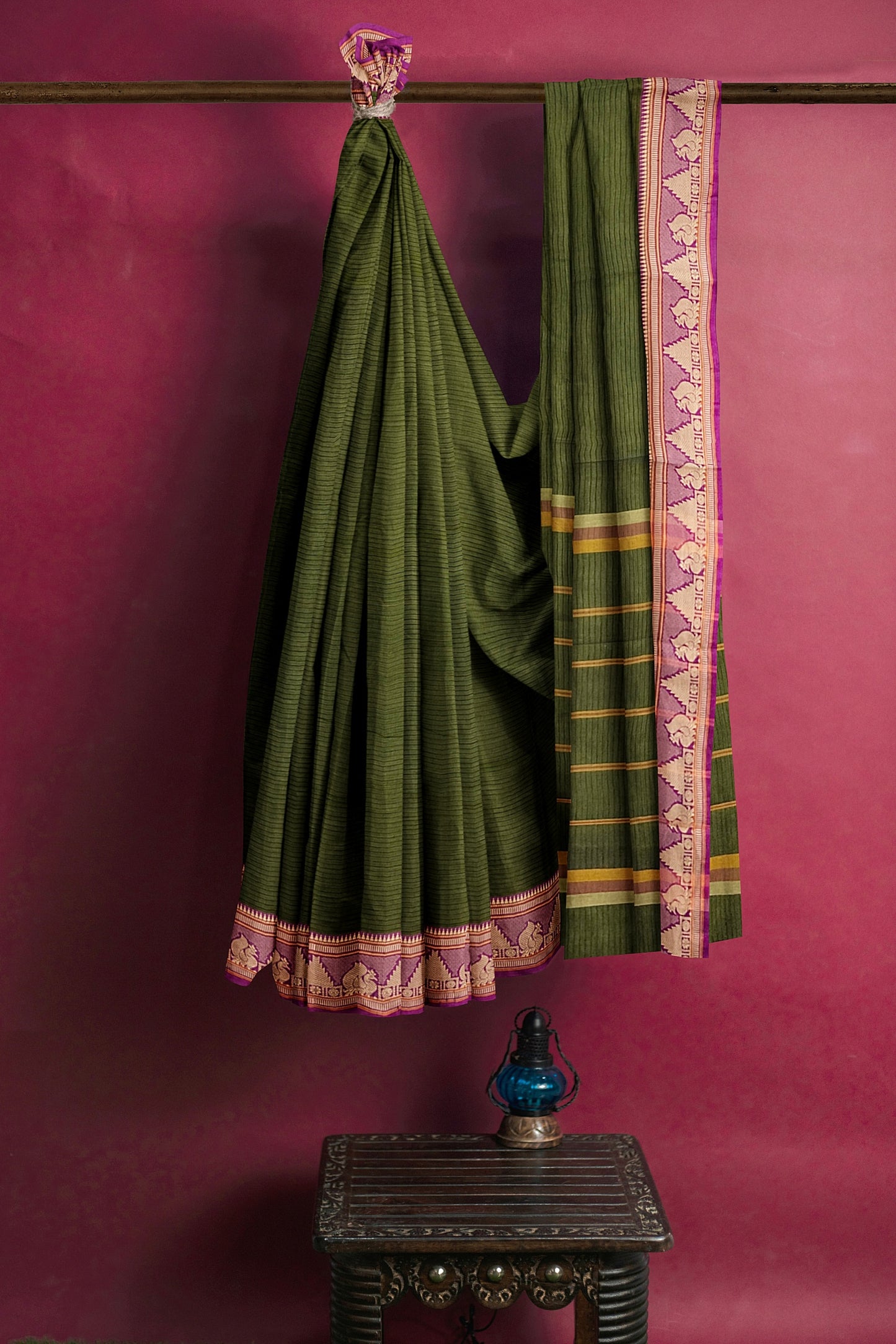 SENSAN Women’s  Kanchi Cotton Saree with Blouse Piece [SKU:784]