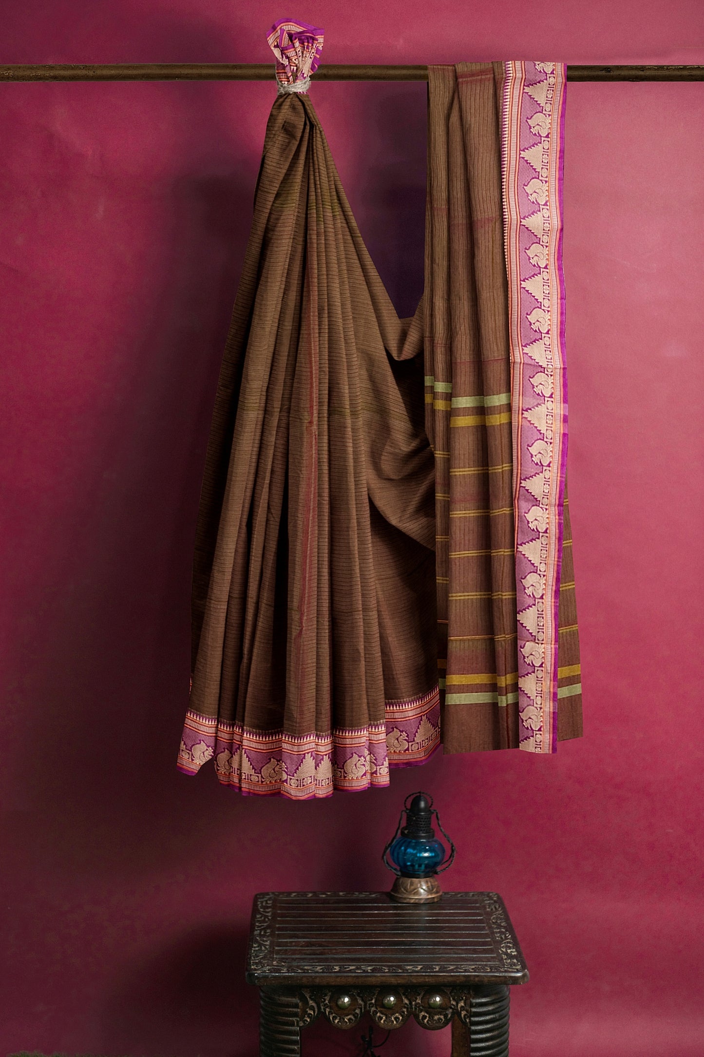 SENSAN Women’s  Kanchi Cotton Saree with Blouse Piece [SKU:784]