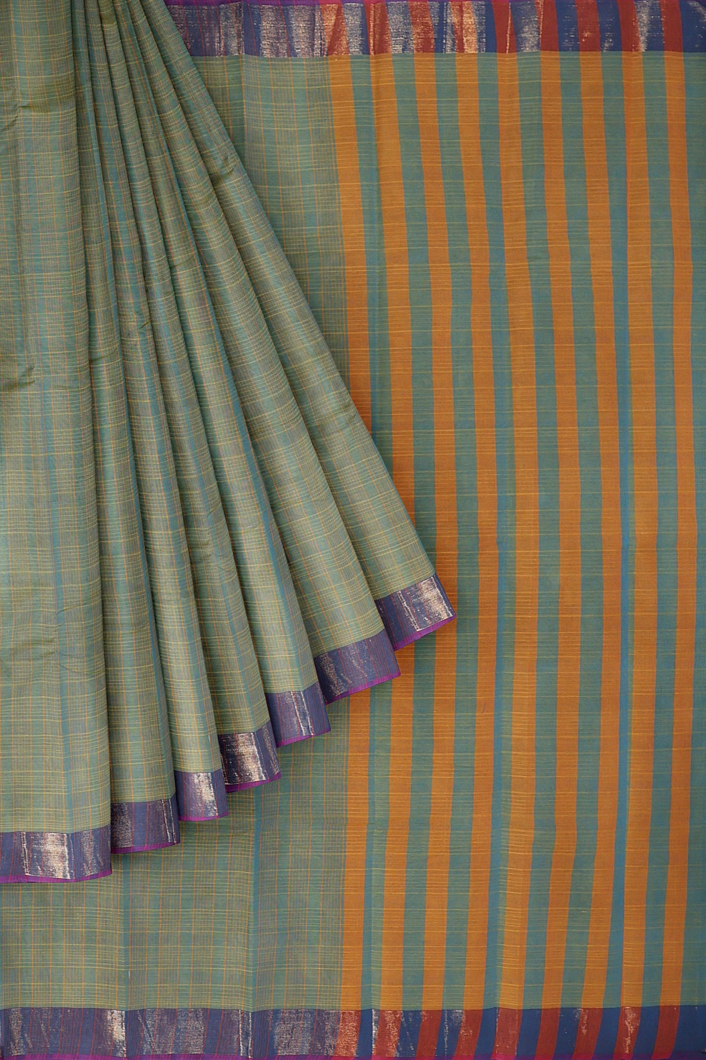SENSAN Women’s Kanchi Cotton Saree with  Blouse Piece [SKU:105]