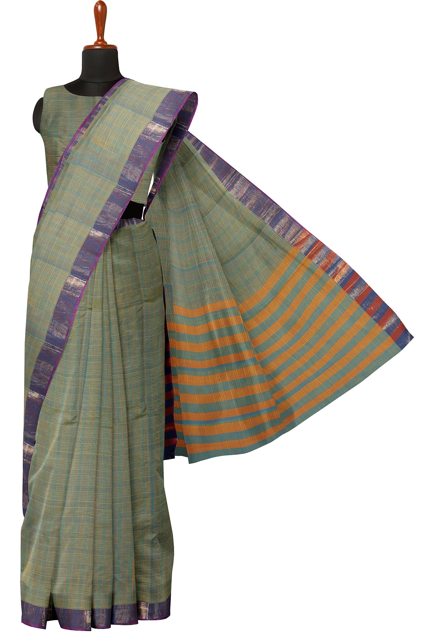 SENSAN Women’s Kanchi Cotton Saree with  Blouse Piece [SKU:105]