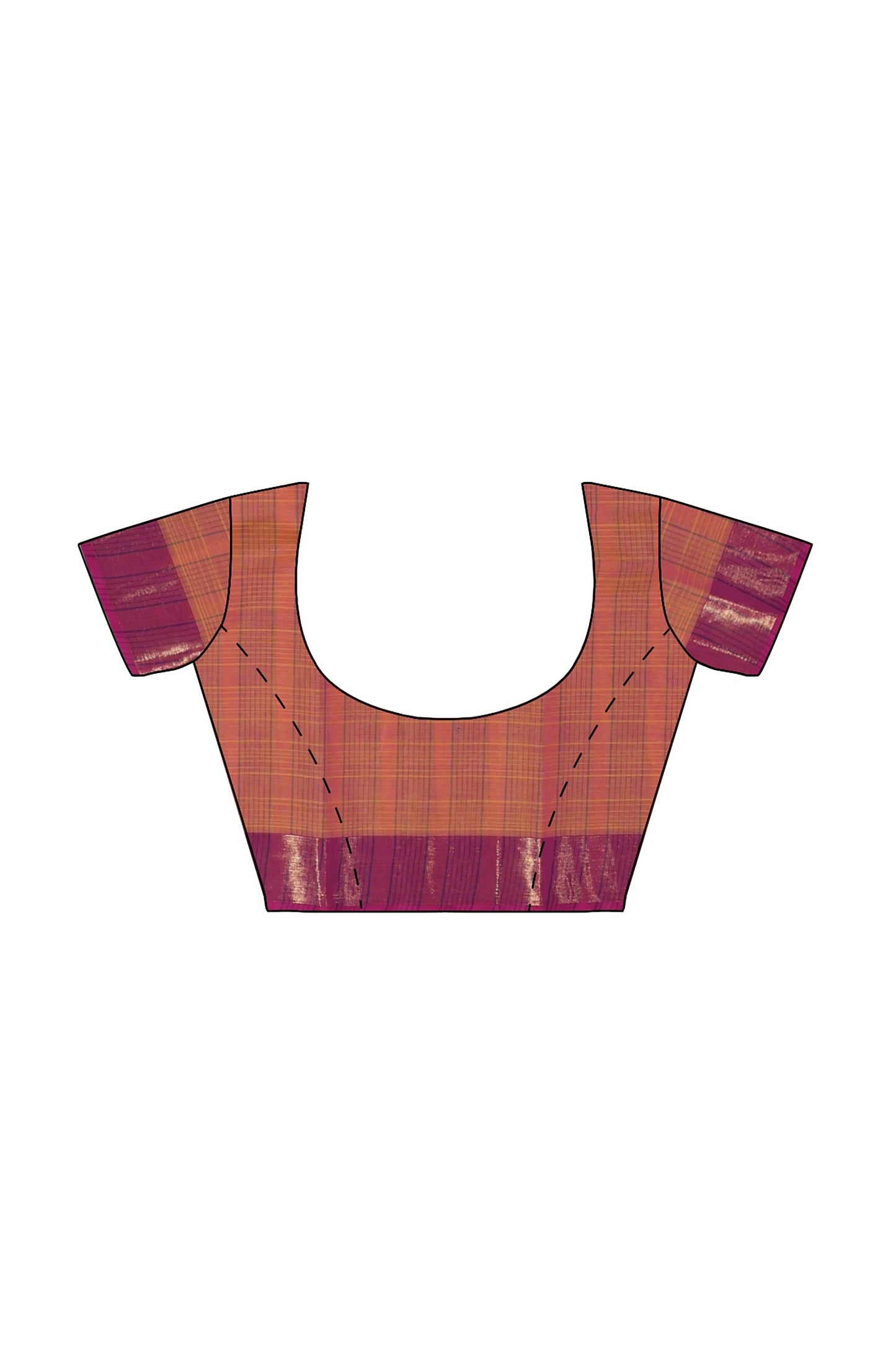 SENSAN Women’s Kanchi Cotton Saree with  Blouse Piece [SKU:105]