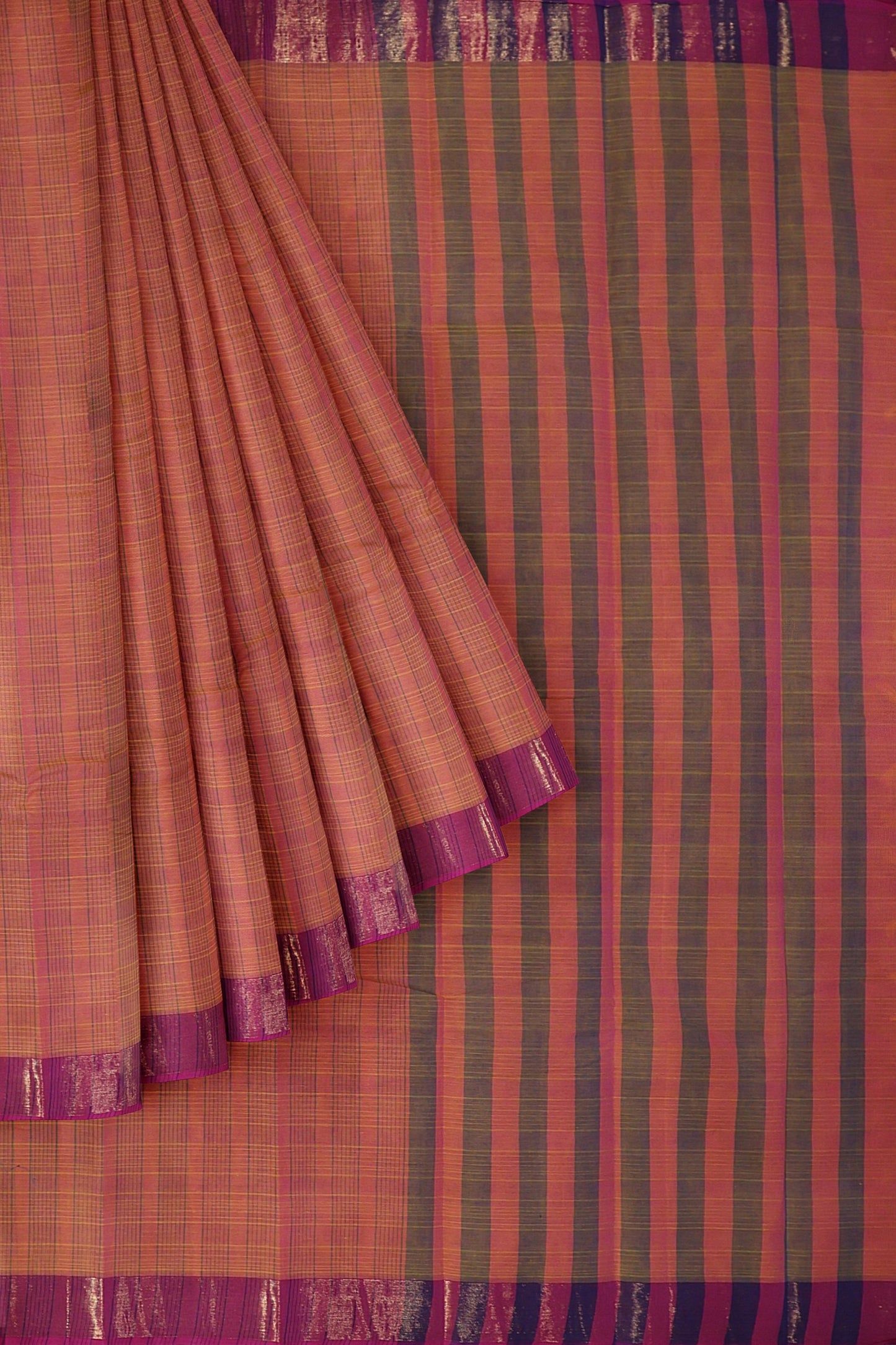SENSAN Women’s Kanchi Cotton Saree with  Blouse Piece [SKU:105]