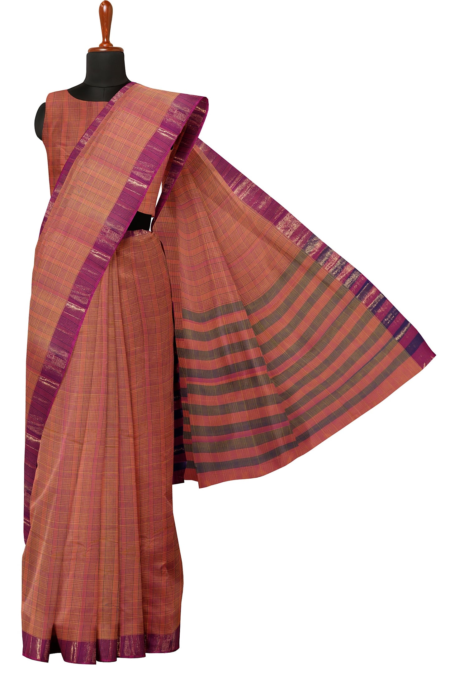 SENSAN Women’s Kanchi Cotton Saree with  Blouse Piece [SKU:105]