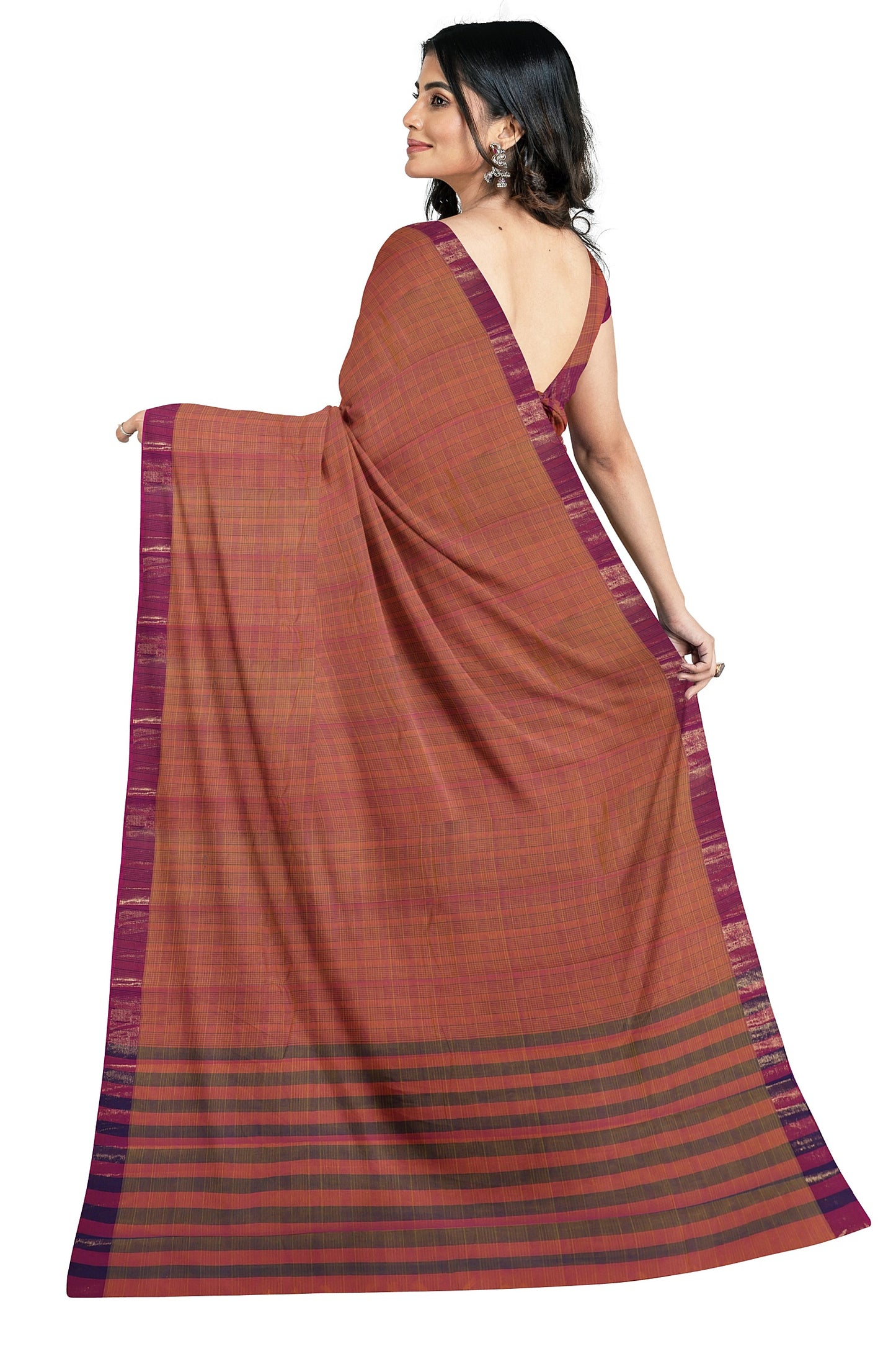 SENSAN Women’s Kanchi Cotton Saree with  Blouse Piece [SKU:105]