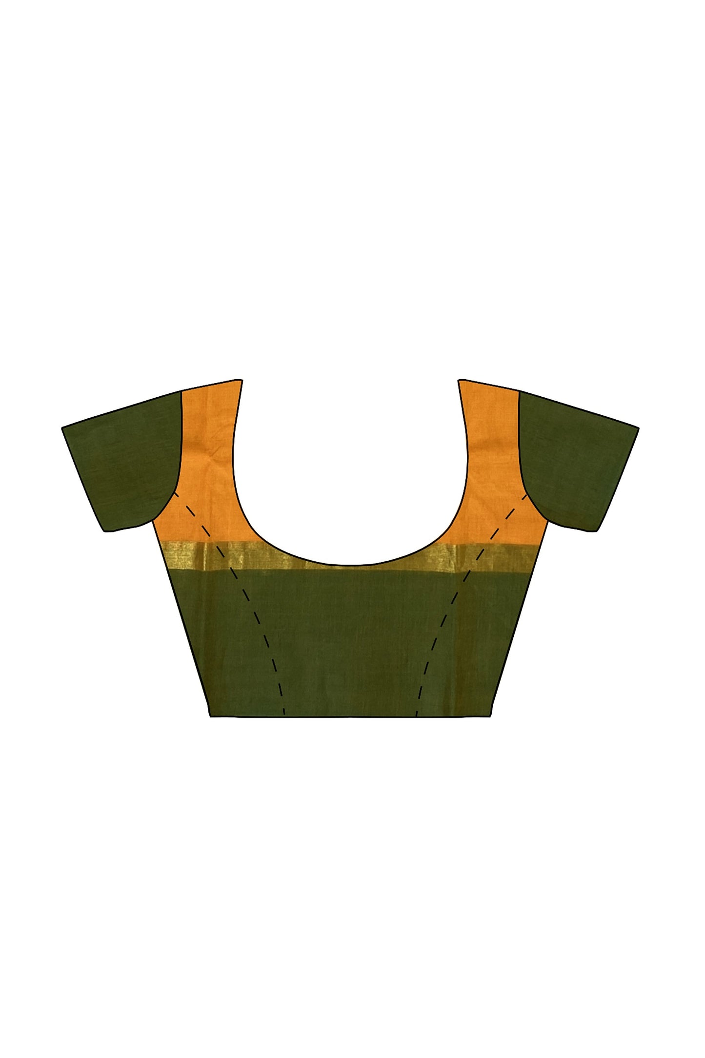 SENSAN Women’s Handloom Kanchi Cotton Saree with Blouse Piece [SKU:430]