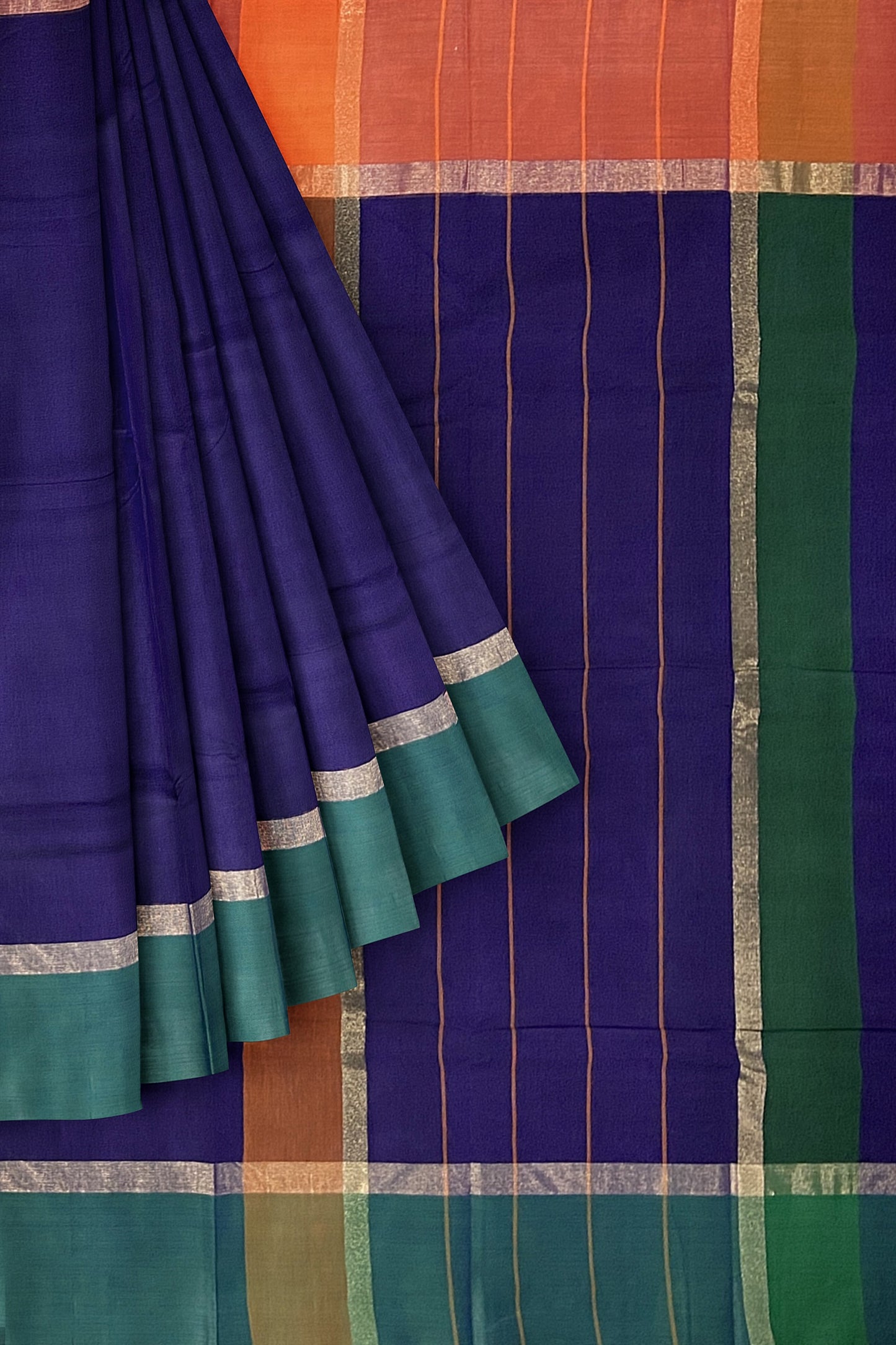 SENSAN Women’s Handloom Kanchi Cotton Saree with Blouse Piece [SKU:430]