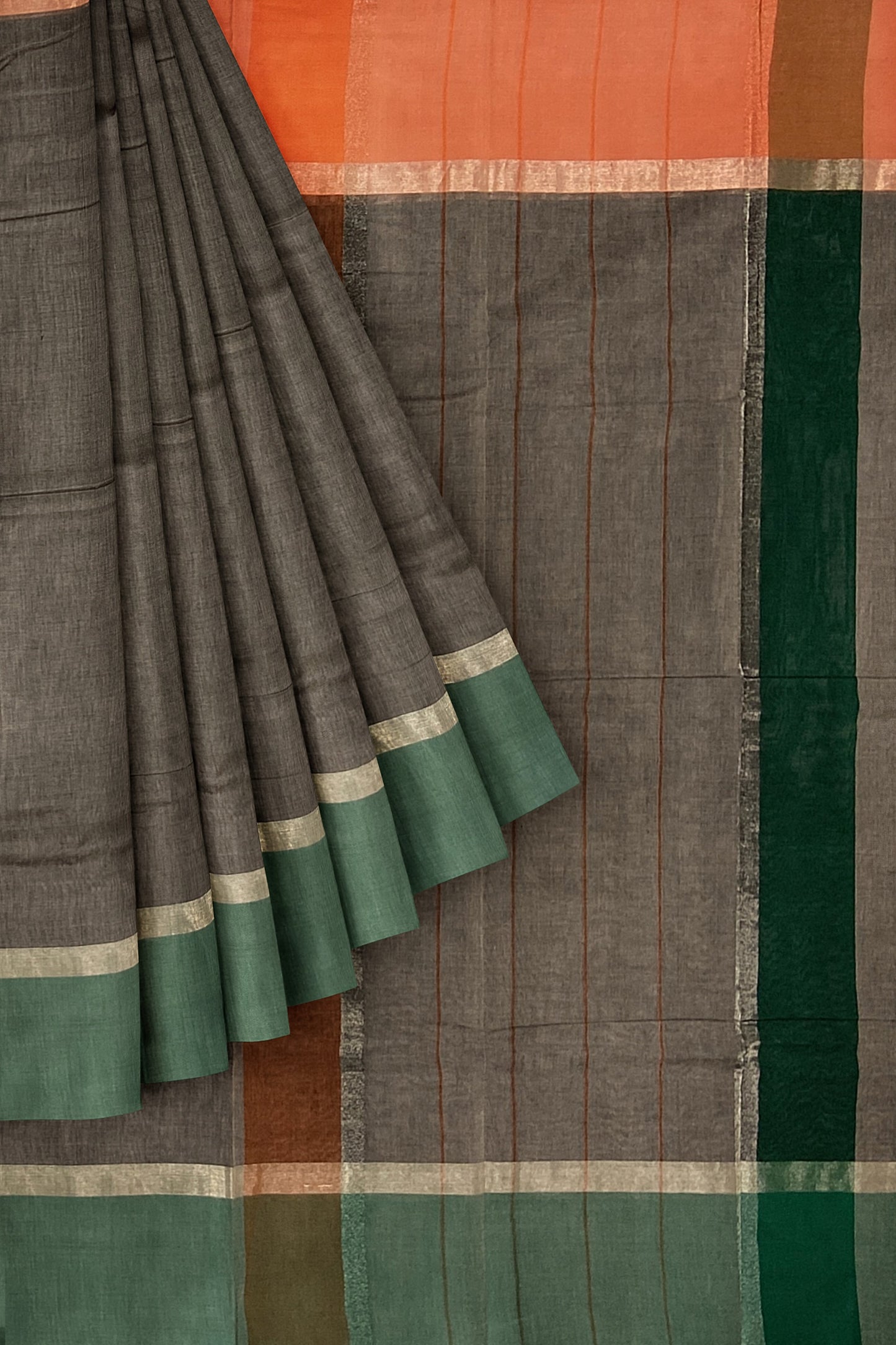 SENSAN Women’s Handloom Kanchi Cotton Saree with Blouse Piece [SKU:430]