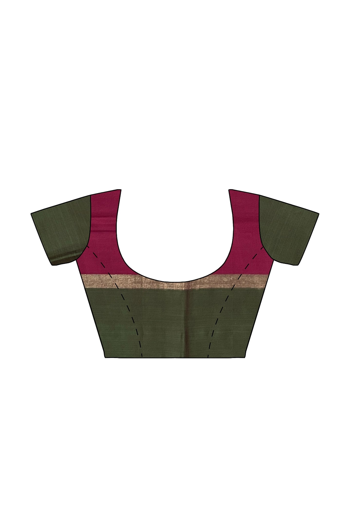 SENSAN Women’s Handloom Kanchi Cotton Saree with Blouse Piece [SKU:430]