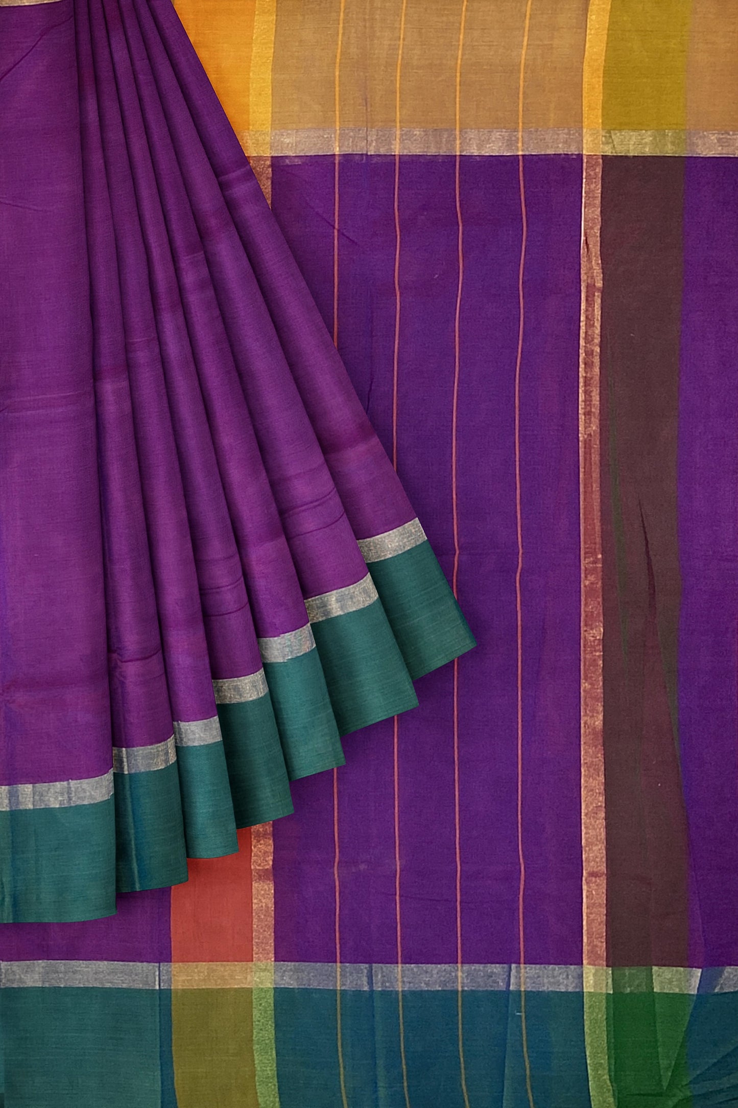 SENSAN Women’s Handloom Kanchi Cotton Saree with Blouse Piece [SKU:430]