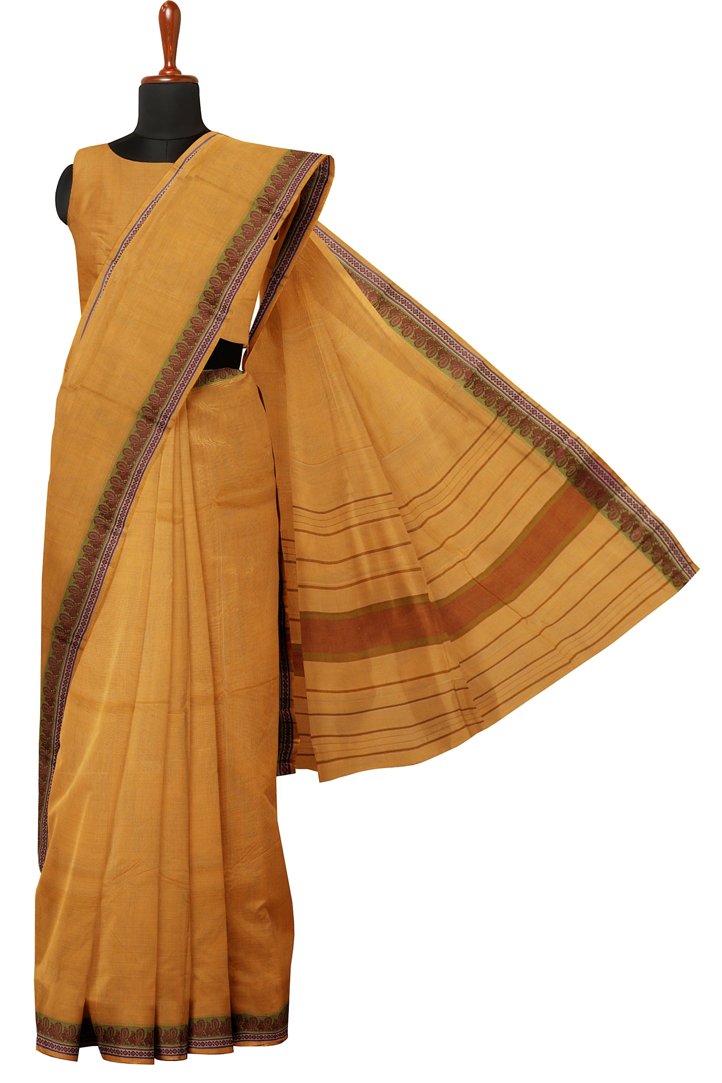 SENSAN Women’s  Kanchi Cotton Saree with Blouse Piece [SKU:739]