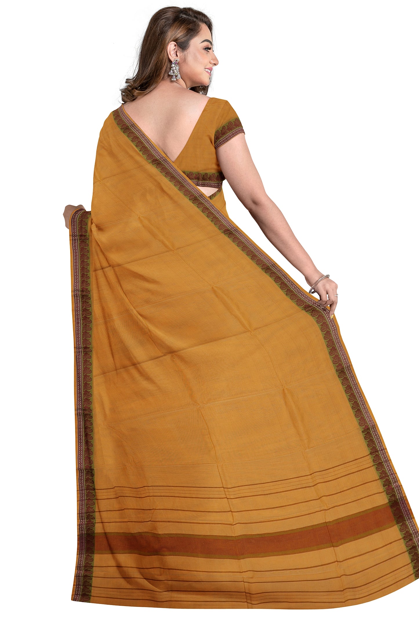 SENSAN Women’s  Kanchi Cotton Saree with Blouse Piece [SKU:739]