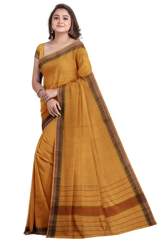 SENSAN Women’s  Kanchi Cotton Saree with Blouse Piece [SKU:739]