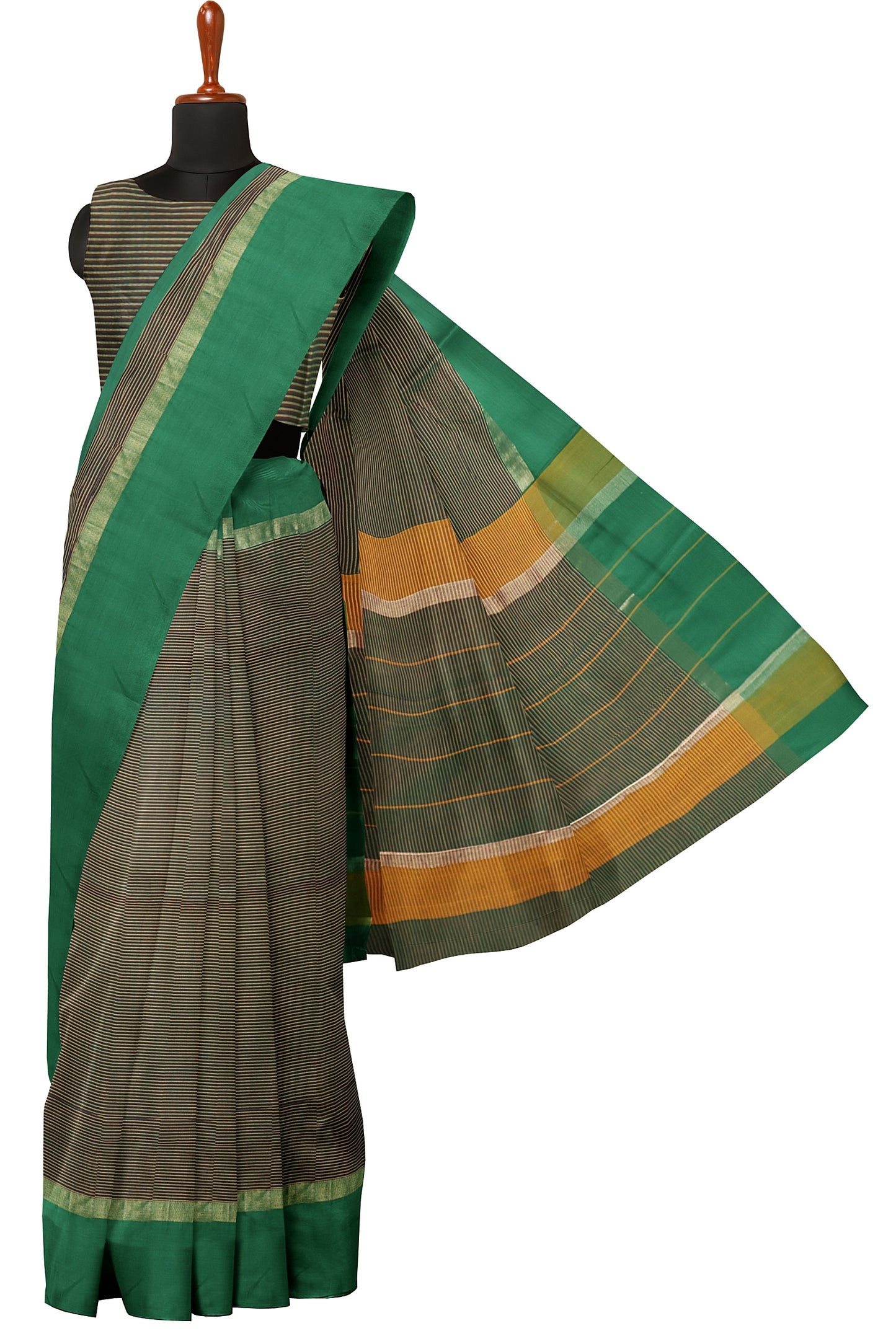 SENSAN Women’s  Kanchi Cotton Saree with Blouse Piece [SKU:440]