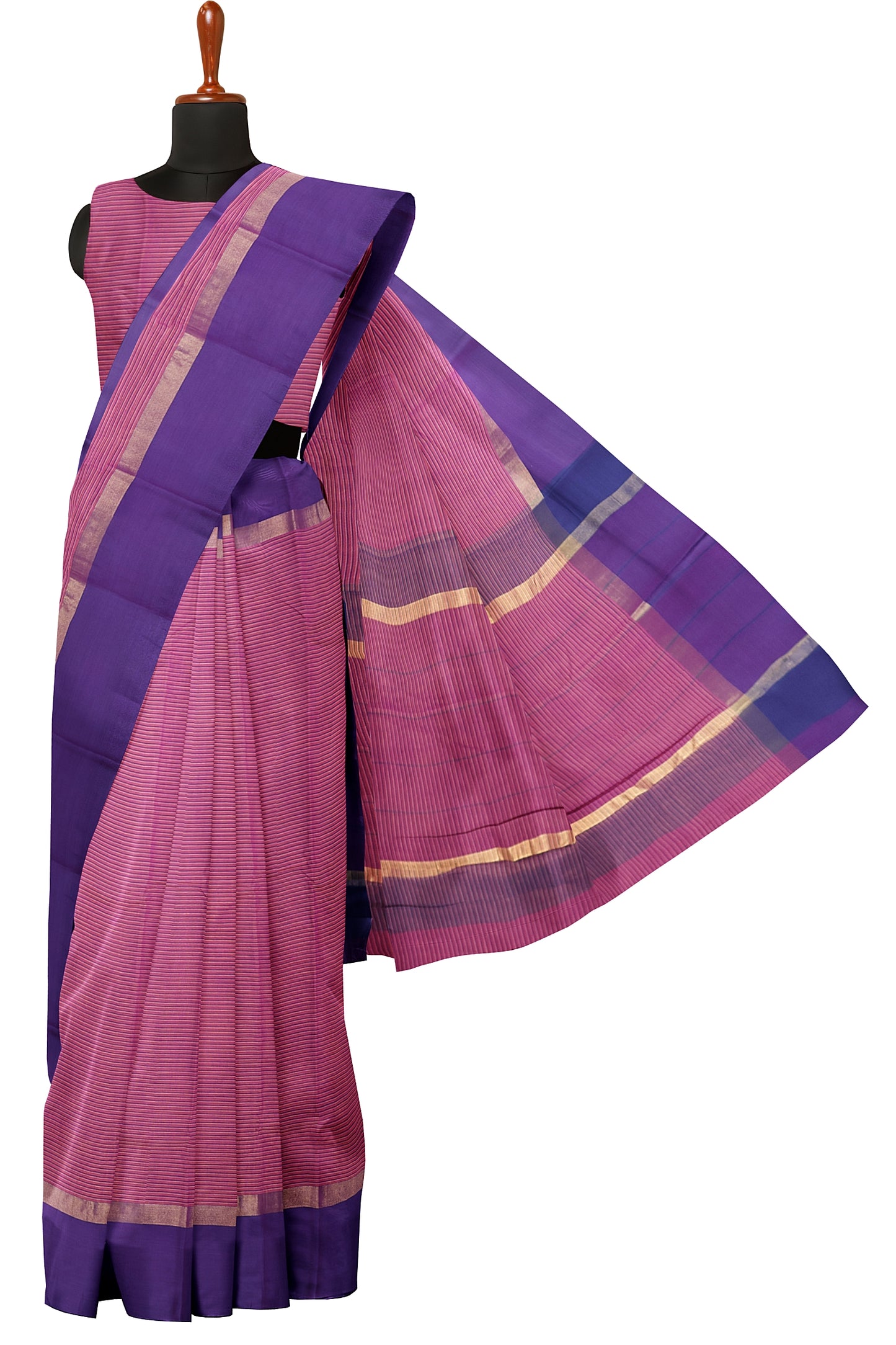 SENSAN Women’s  Kanchi Cotton Saree with Blouse Piece [SKU:440]