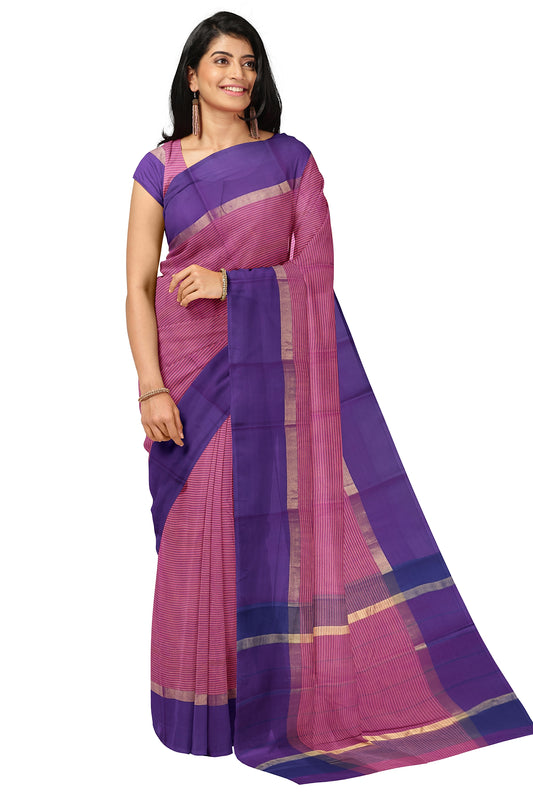 SENSAN Women’s  Kanchi Cotton Saree with Blouse Piece [SKU:440]