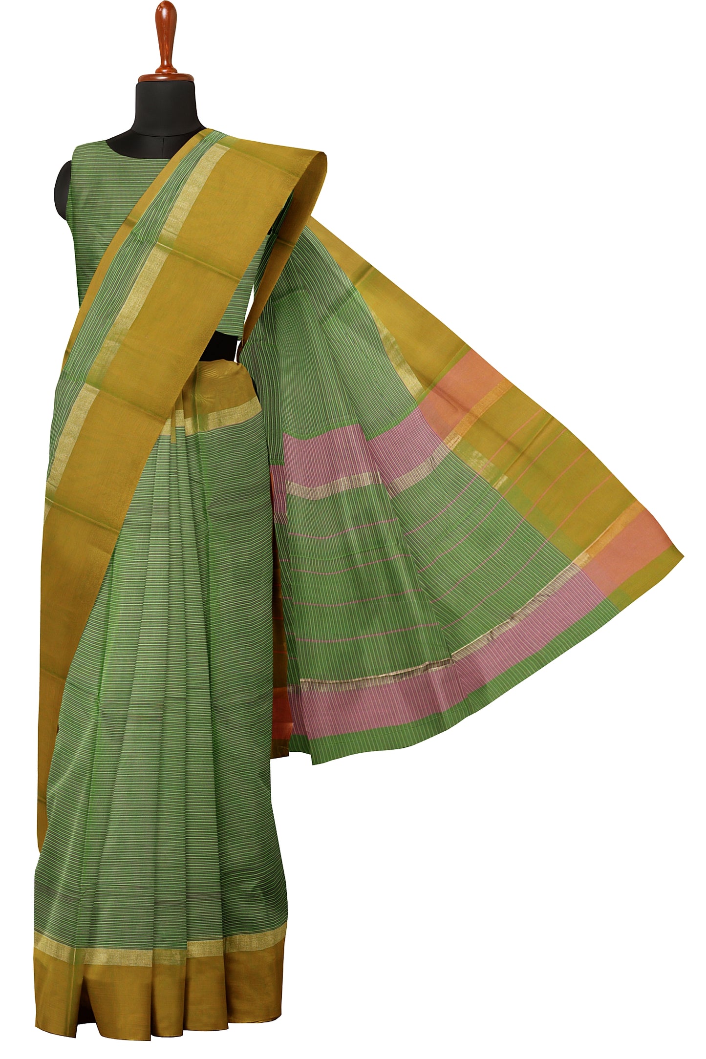 SENSAN Women’s  Kanchi Cotton Saree with Blouse Piece [SKU:440]