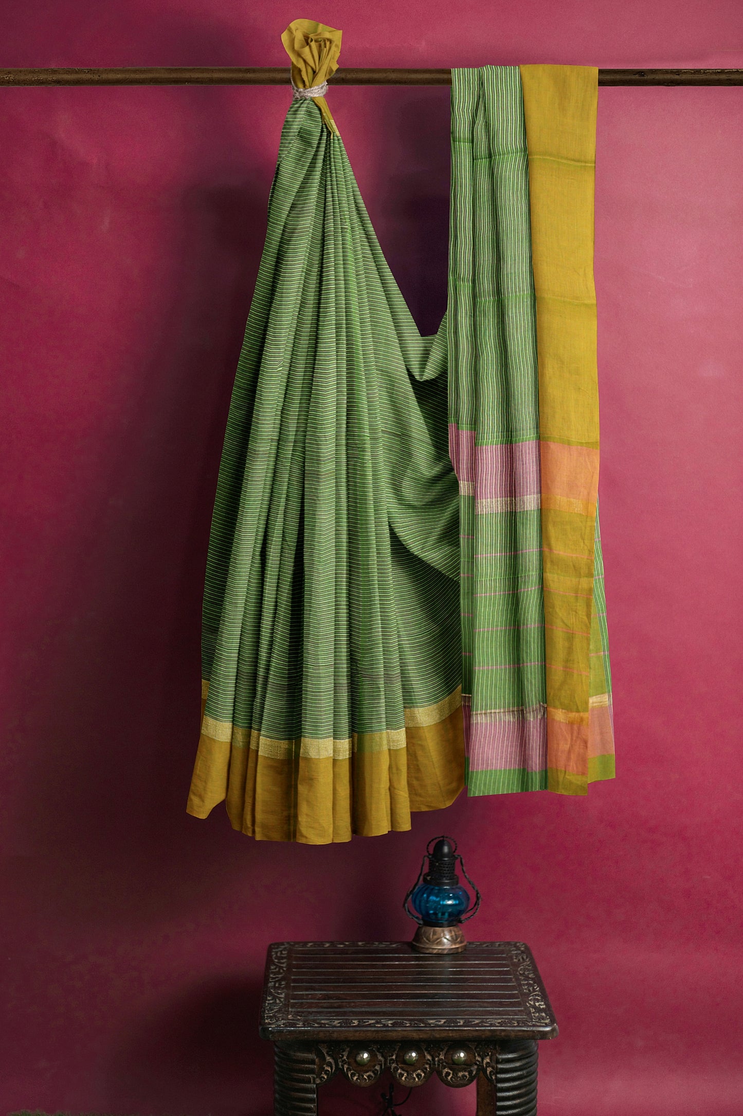 SENSAN Women’s  Kanchi Cotton Saree with Blouse Piece [SKU:440]