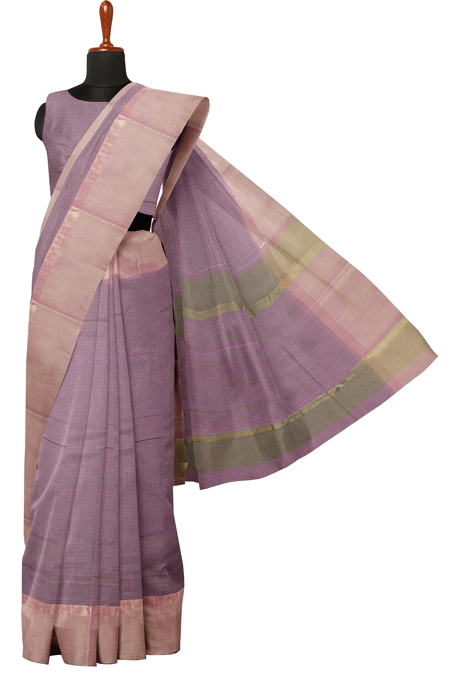 SENSAN Women’s  Kanchi Cotton Saree with Blouse Piece [SKU:440]