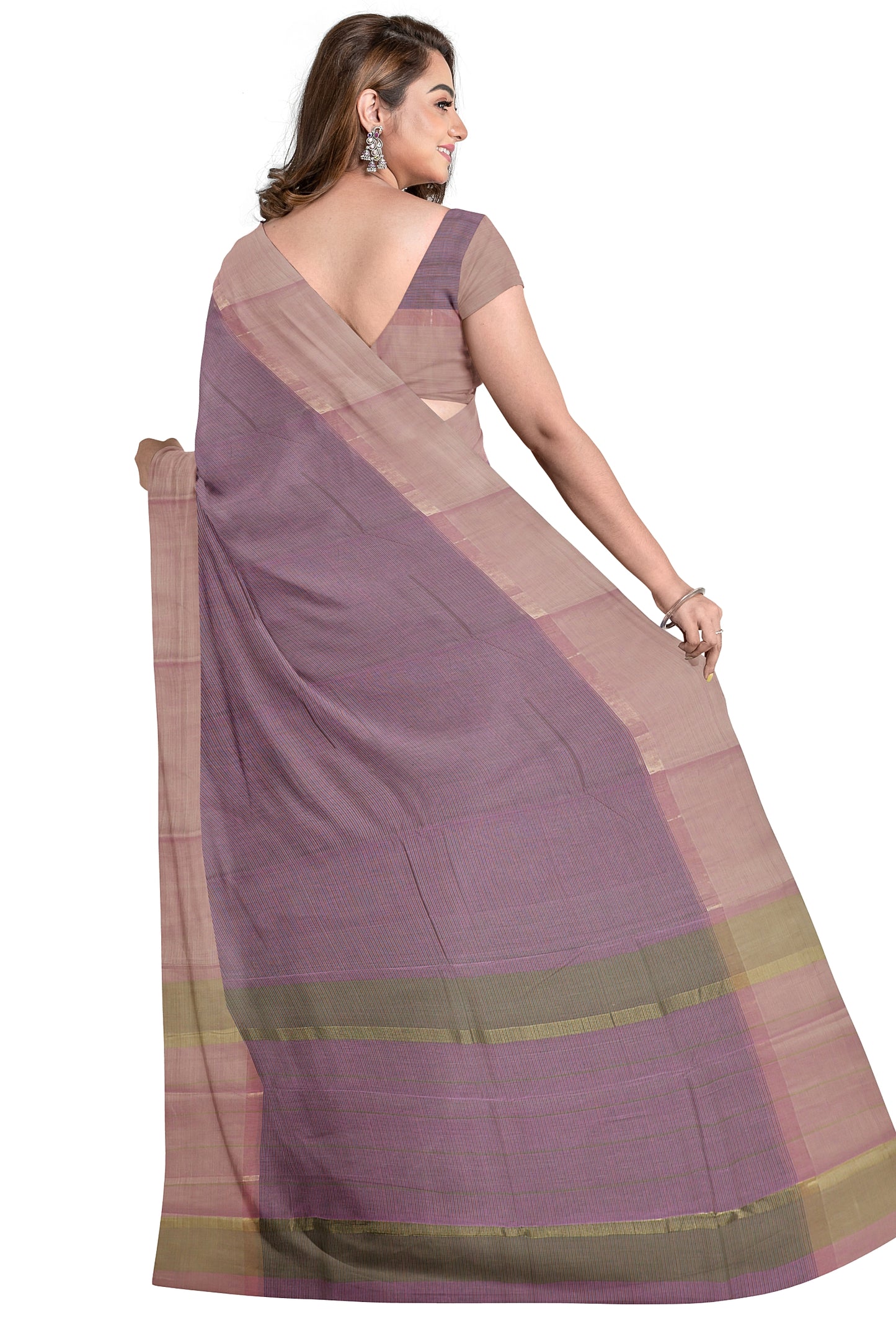 SENSAN Women’s  Kanchi Cotton Saree with Blouse Piece [SKU:440]
