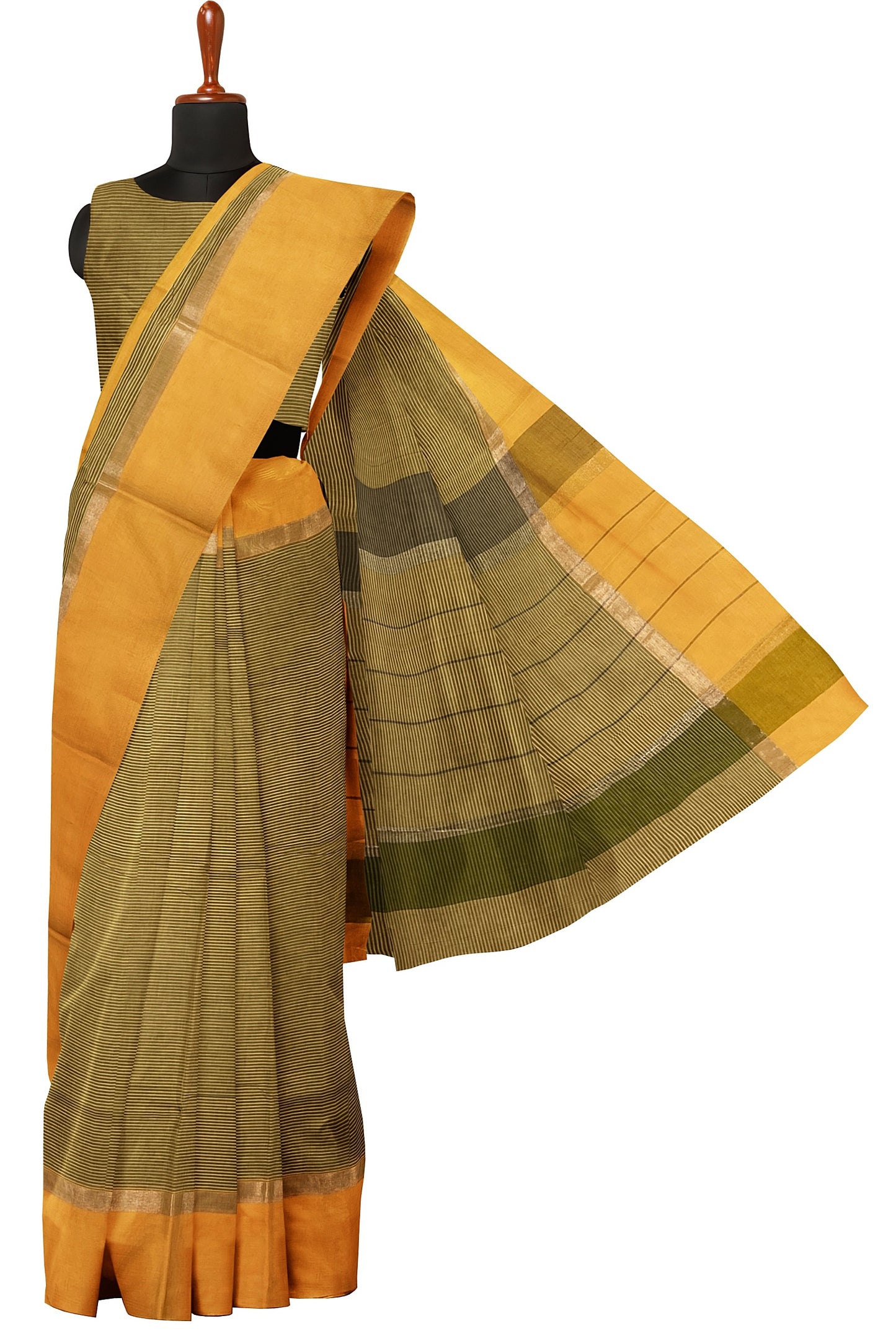 SENSAN Women’s  Kanchi Cotton Saree with Blouse Piece [SKU:440]