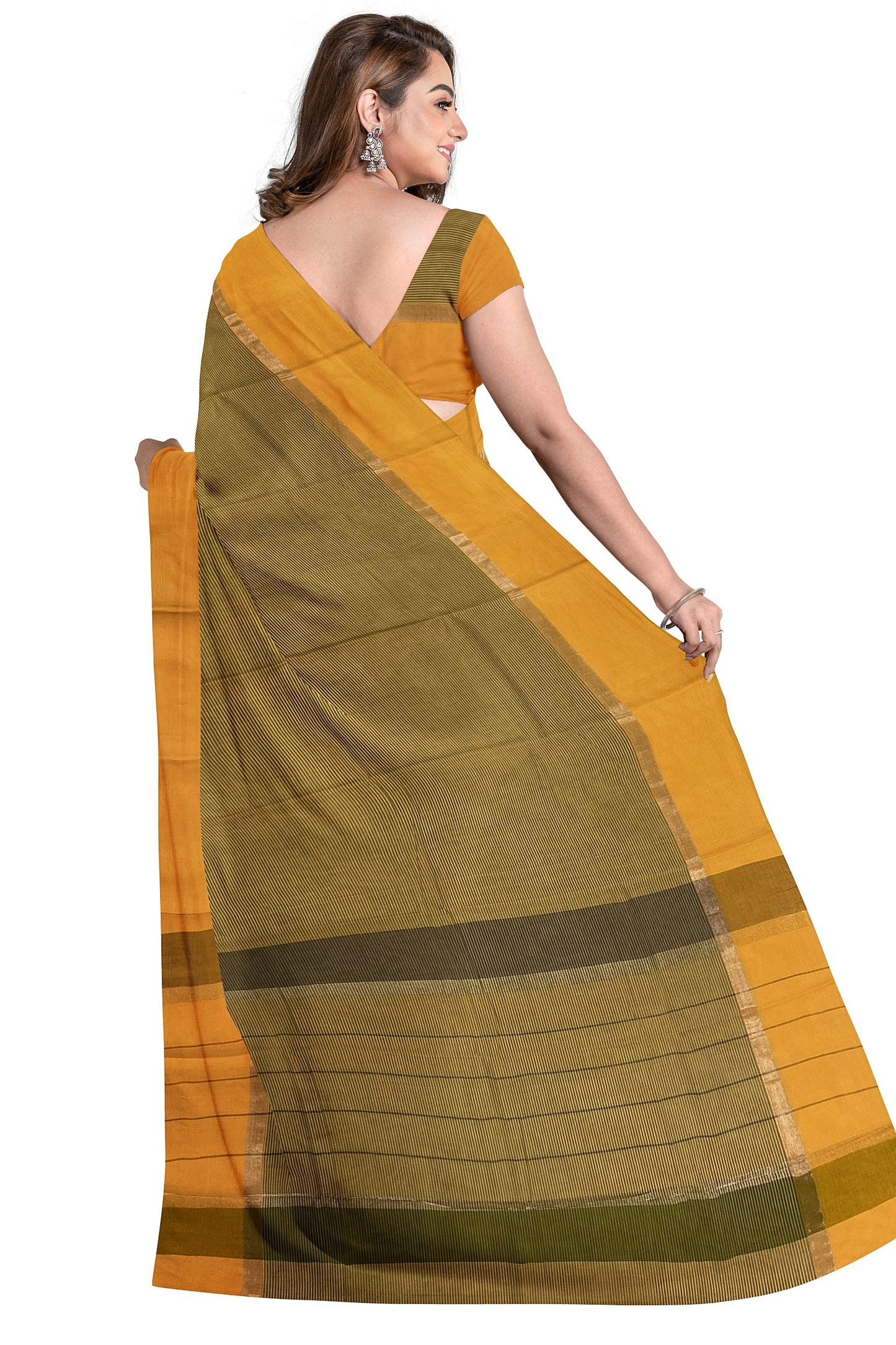 SENSAN Women’s  Kanchi Cotton Saree with Blouse Piece [SKU:440]