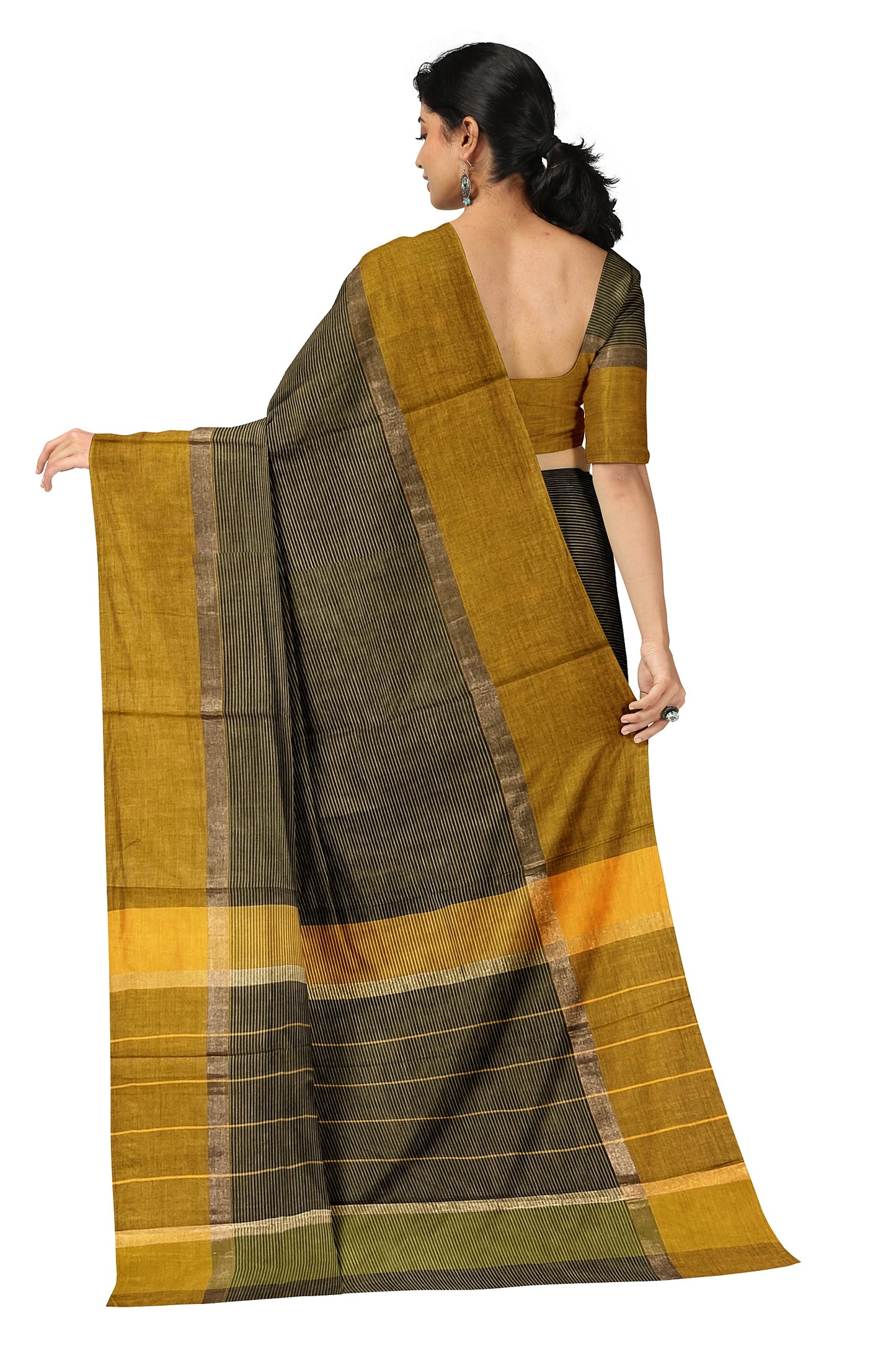 SENSAN Women’s  Kanchi Cotton Saree with Blouse Piece [SKU:440]