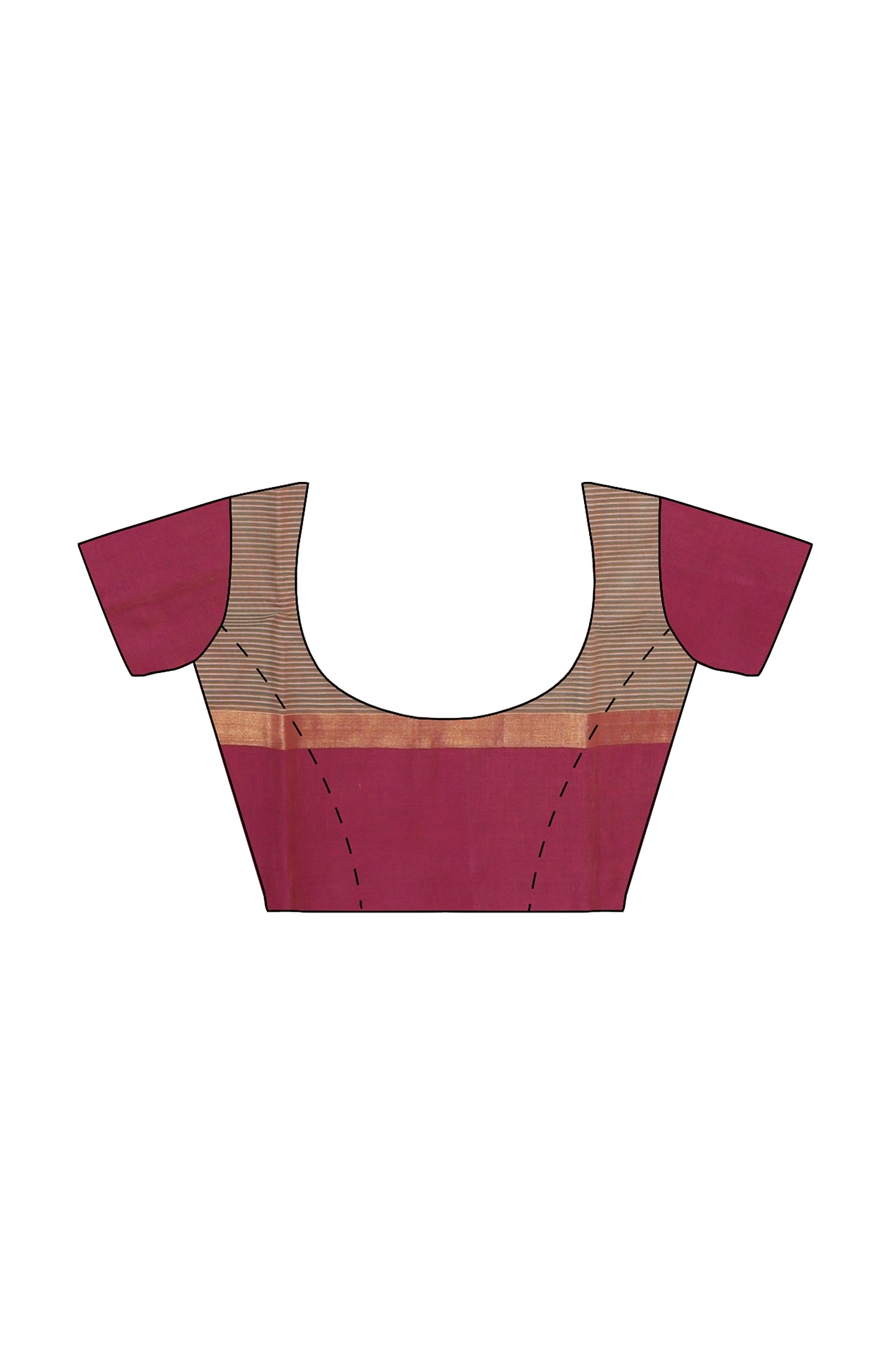 SENSAN Women’s  Kanchi Cotton Saree with Blouse Piece [SKU:440]