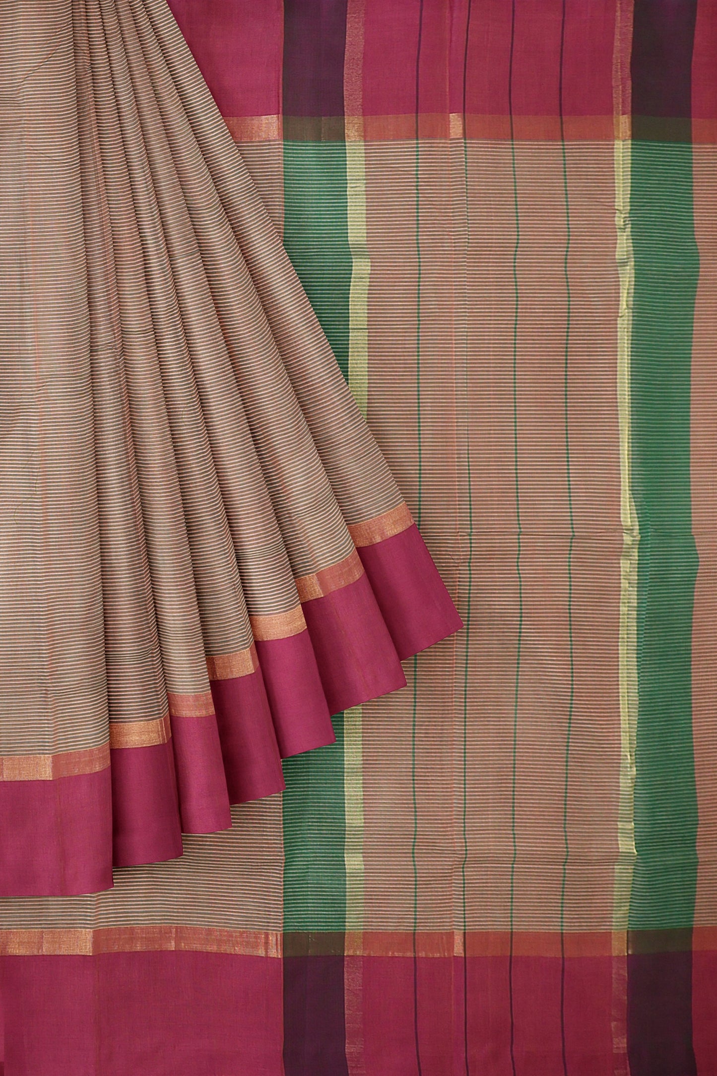 SENSAN Women’s  Kanchi Cotton Saree with Blouse Piece [SKU:440]