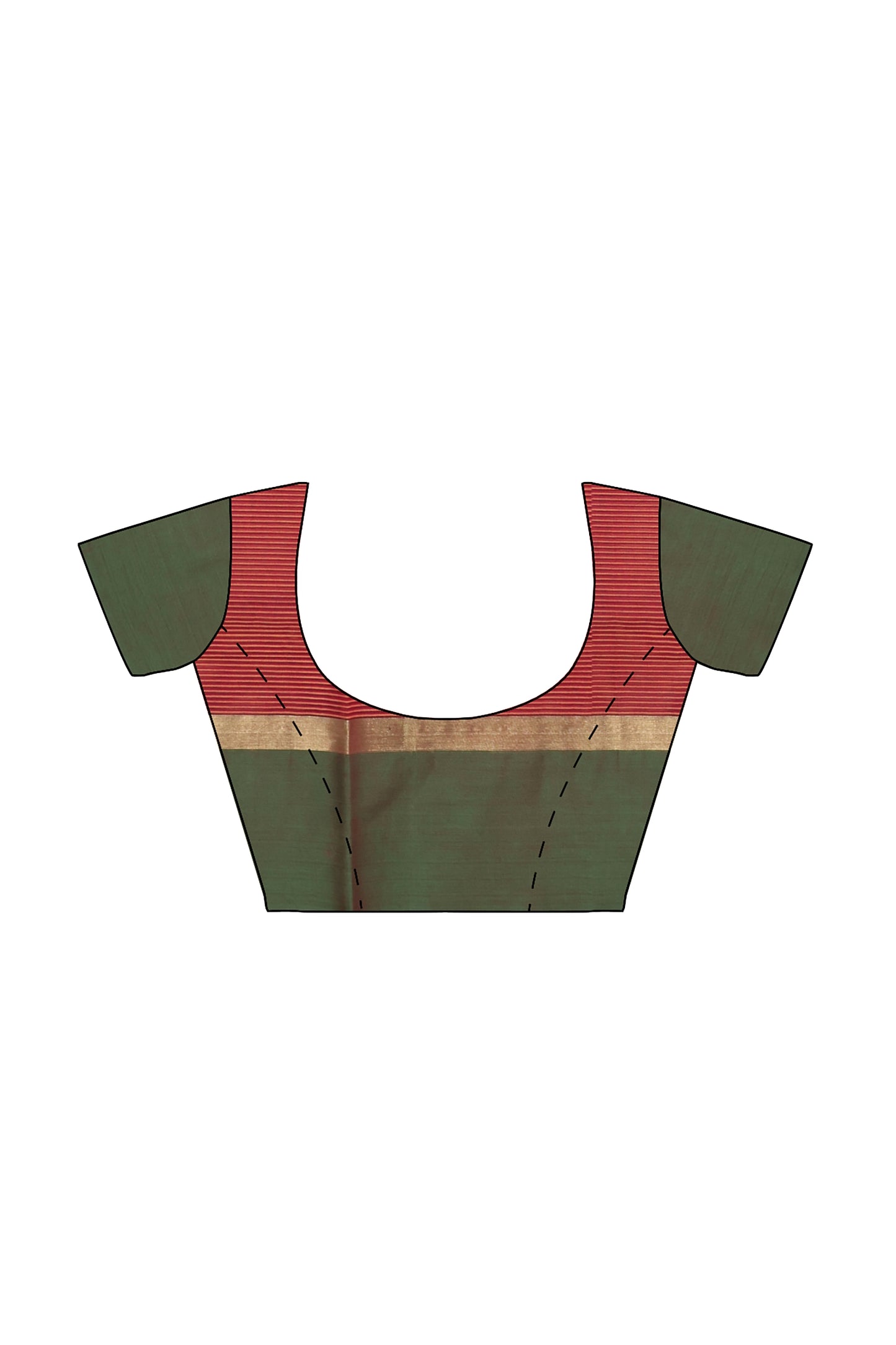 SENSAN Women’s  Kanchi Cotton Saree with Blouse Piece [SKU:440]