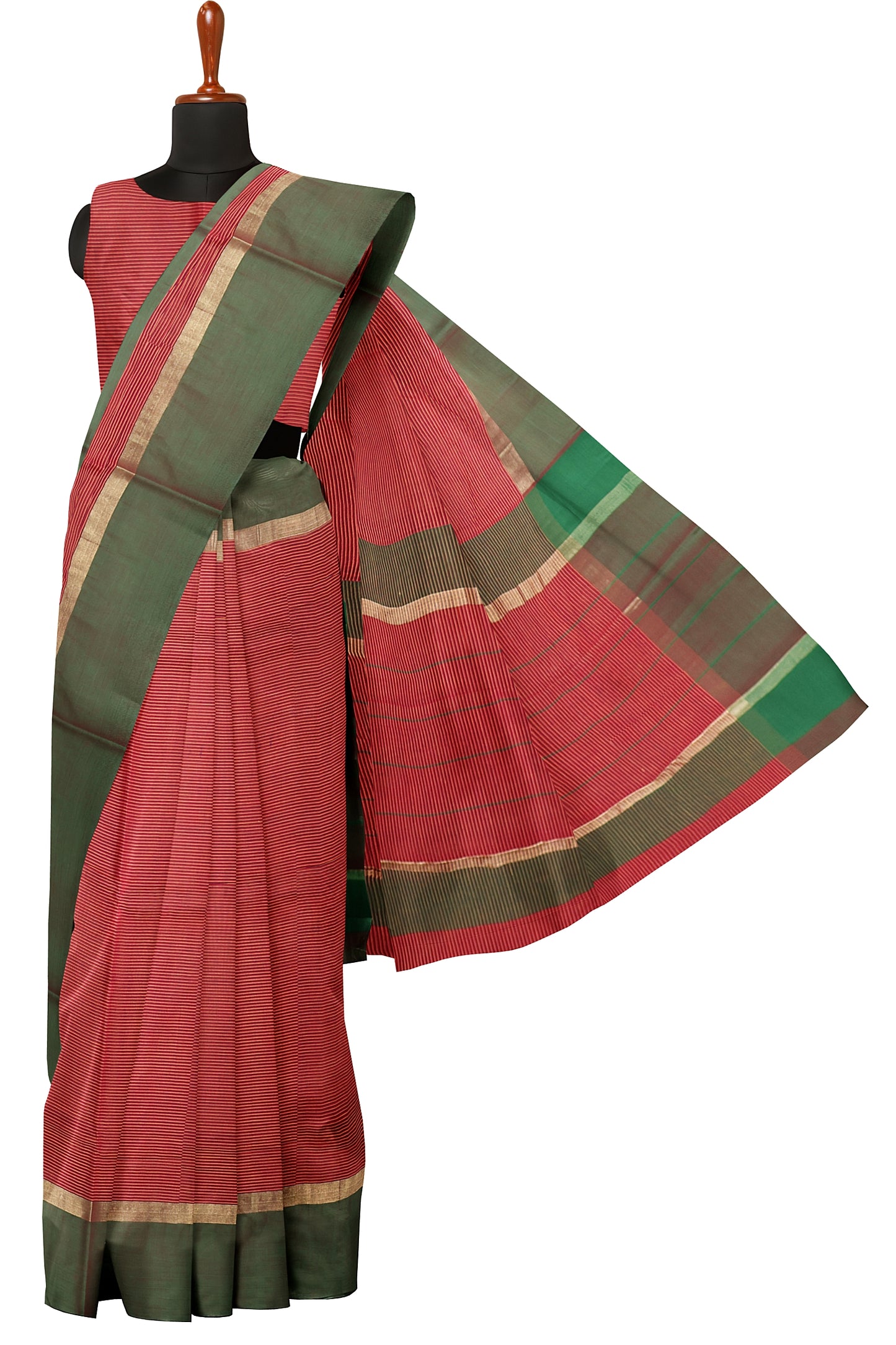 SENSAN Women’s  Kanchi Cotton Saree with Blouse Piece [SKU:440]