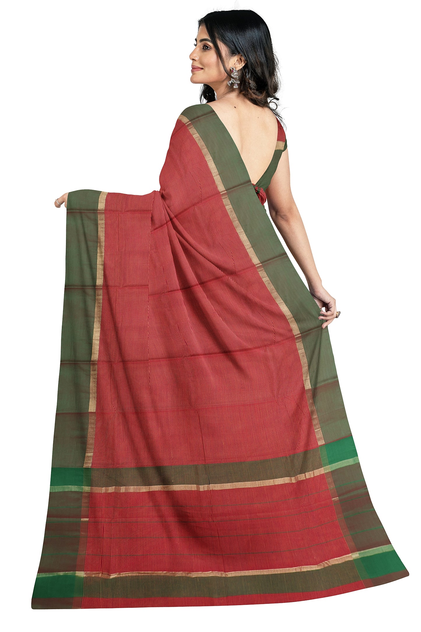 SENSAN Women’s  Kanchi Cotton Saree with Blouse Piece [SKU:440]