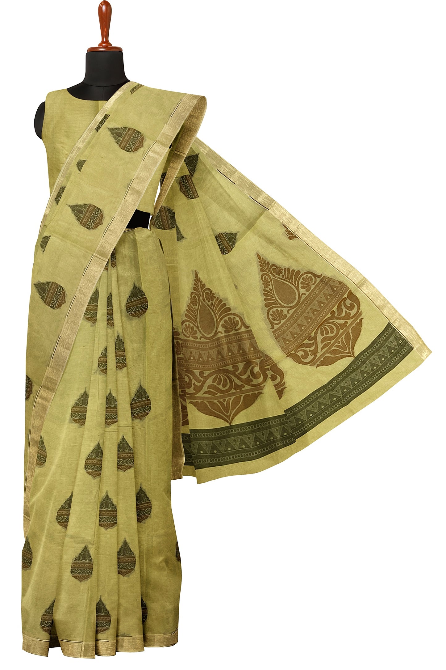 SENSAN Women’s Fancy Coimbatore Cotton Saree with Blouse Piece [SKU:5003]