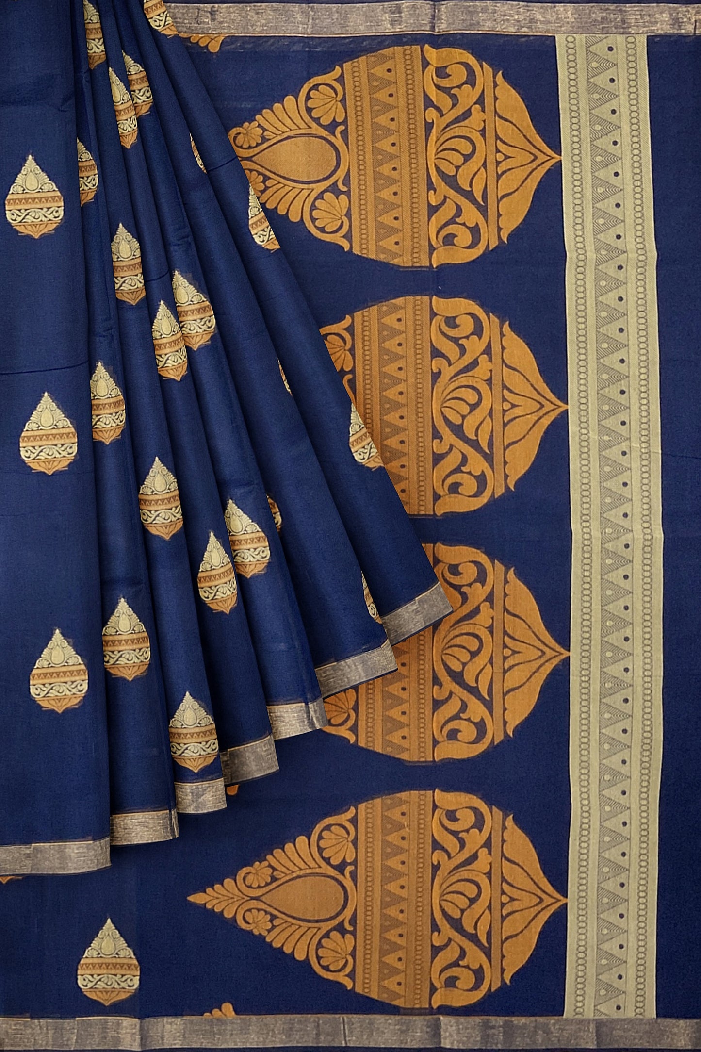 SENSAN Women’s Fancy Coimbatore Cotton Saree with Blouse Piece [SKU:5003]