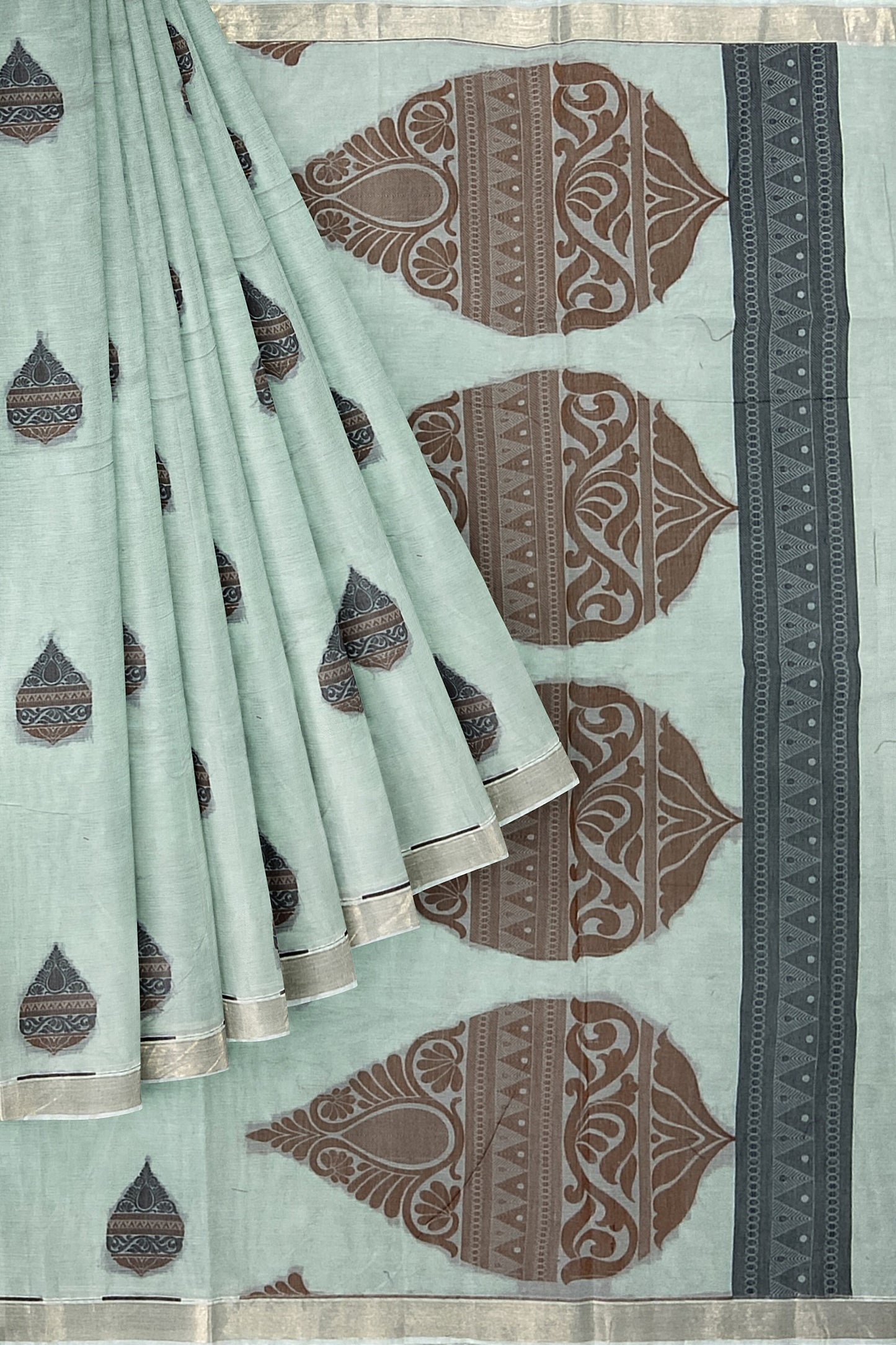 SENSAN Women’s Fancy Coimbatore Cotton Saree with Blouse Piece [SKU:5003]