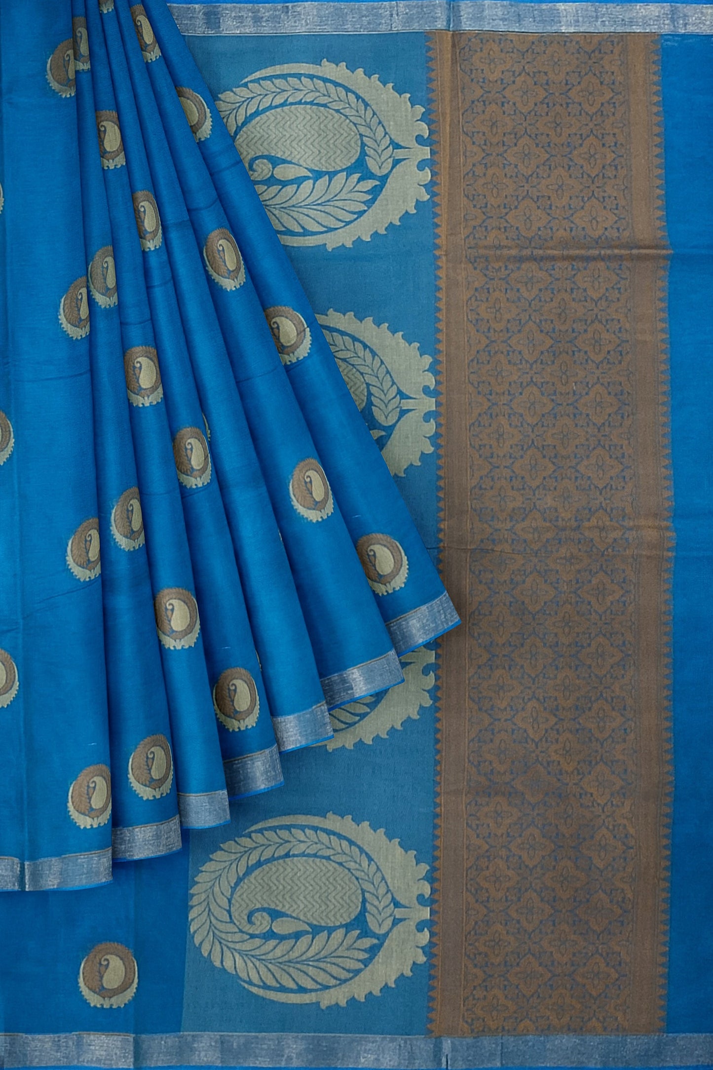 SENSAN Women’s Fancy Coimbatore Cotton Saree with Blouse Piece [SKU:5004]