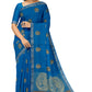 SENSAN Women’s Fancy Coimbatore Cotton Saree with Blouse Piece [SKU:5004]