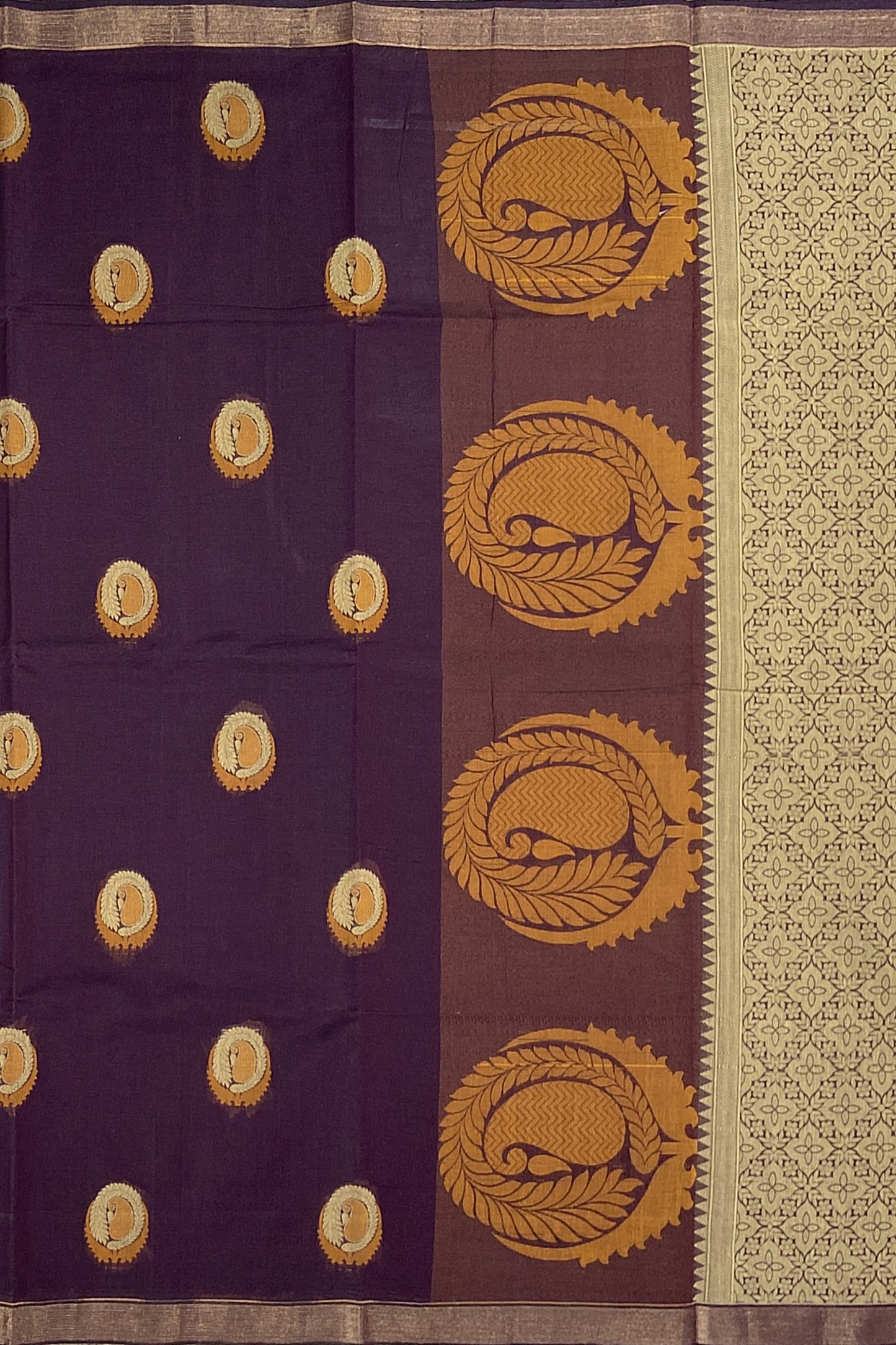 SENSAN Women’s Fancy Coimbatore Cotton Saree with Blouse Piece [SKU:5004]