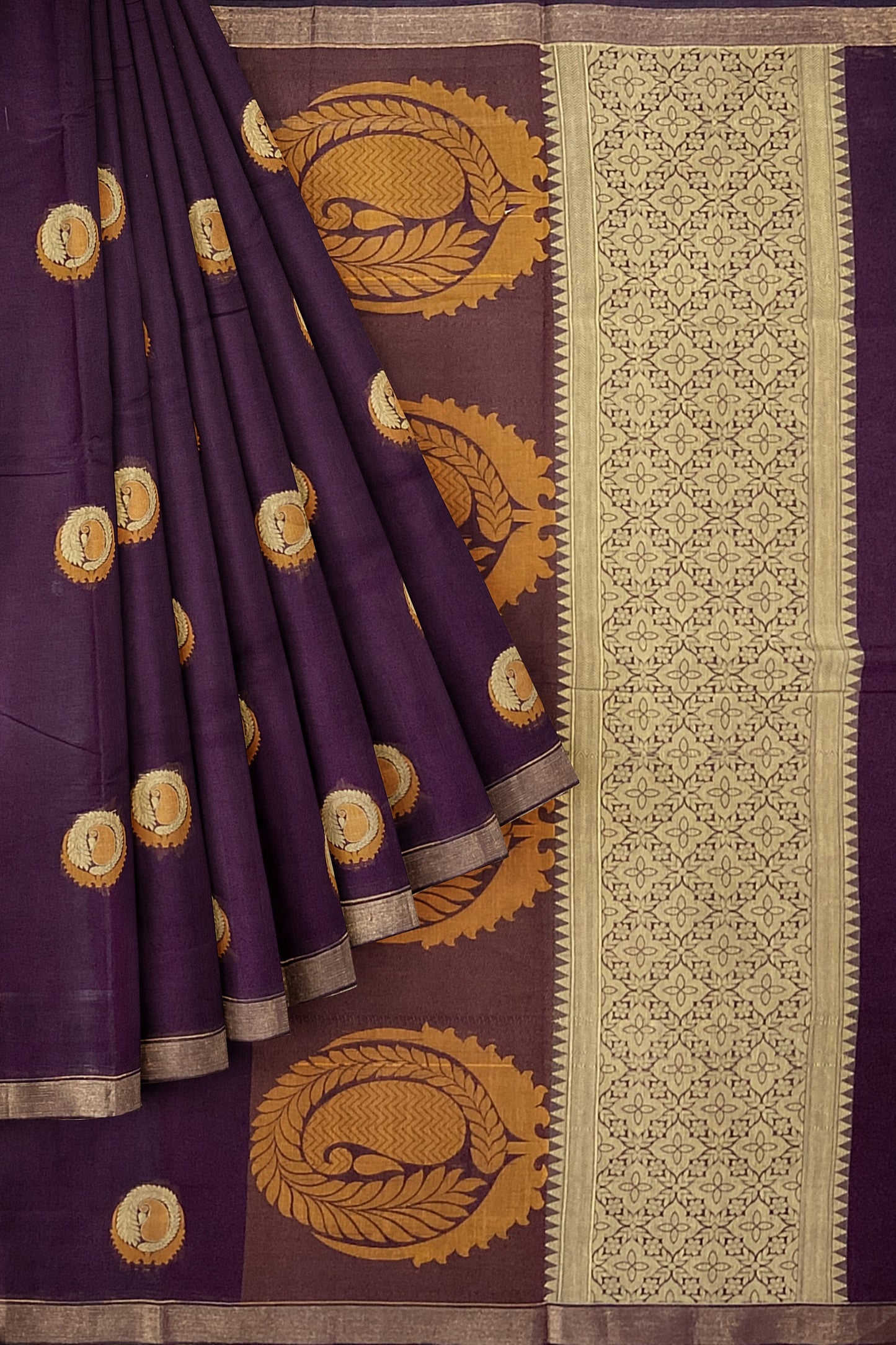 SENSAN Women’s Fancy Coimbatore Cotton Saree with Blouse Piece [SKU:5004]