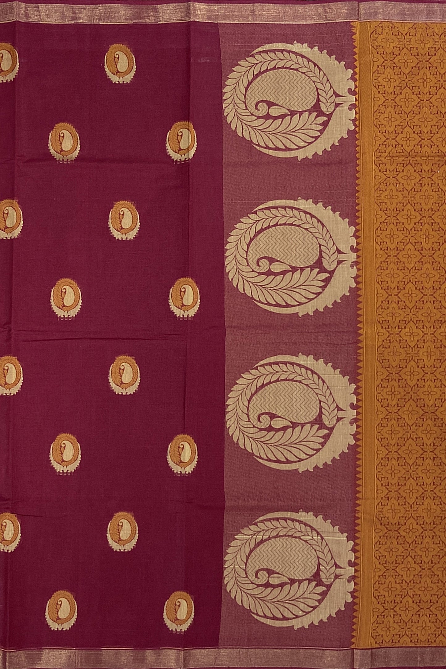 SENSAN Women’s Fancy Coimbatore Cotton Saree with Blouse Piece [SKU:5004]